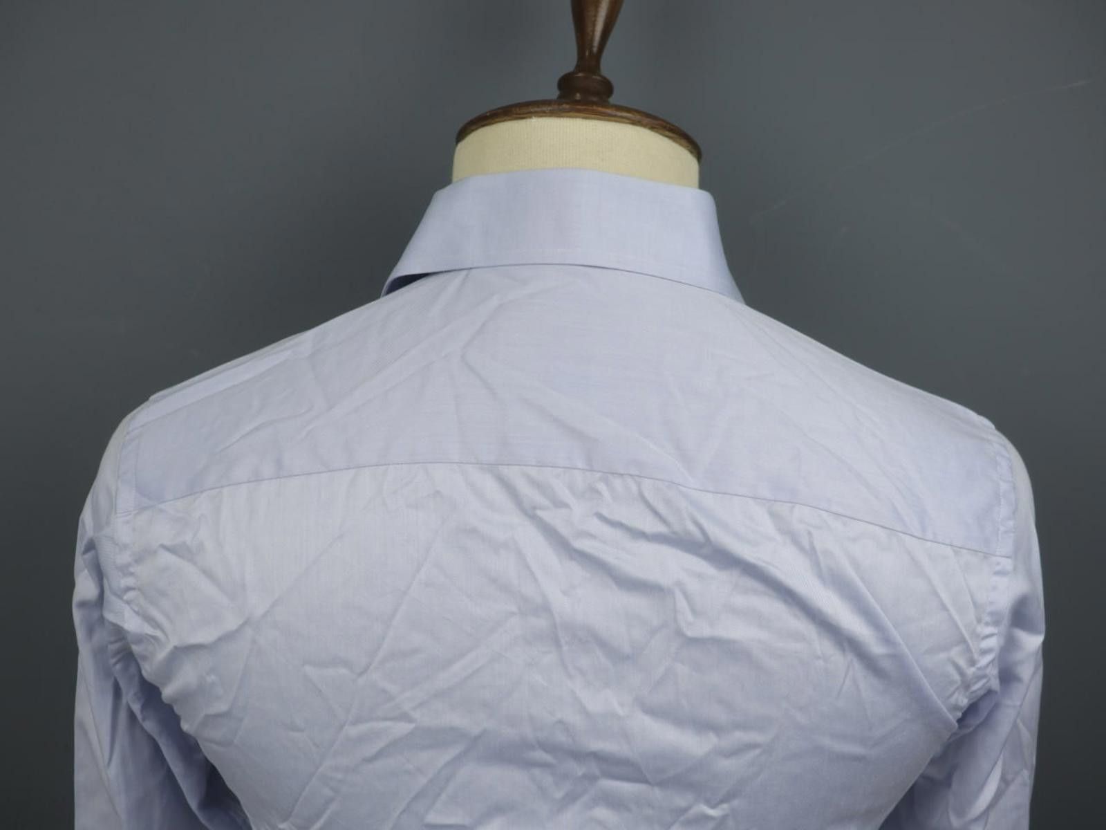Eton Eton Blue 100% Cotton Collared Slim Fit Shirt Size 38 Size 38R - 6 Thumbnail