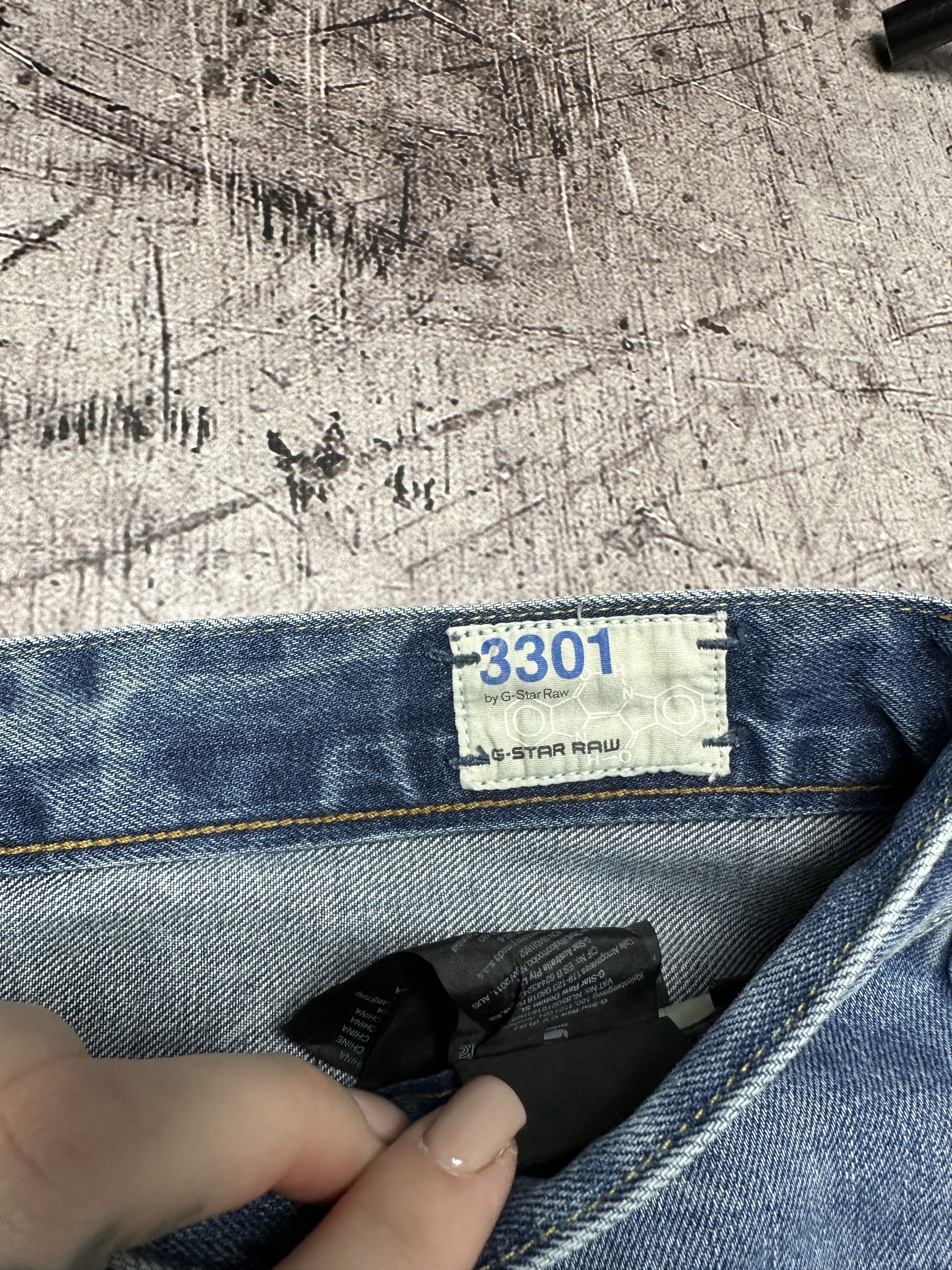 G-Star G Star Raw 3301 Straight Mens Denim Pants Jeans Size US 33 - 6 Thumbnail
