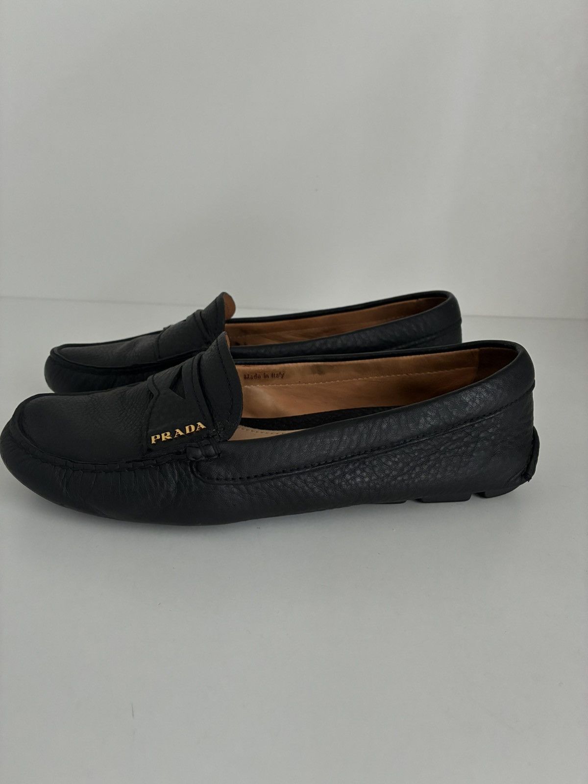 Prada Prada leather moccasins Italy luxury designer Size US 5.5 / IT 35.5 - 1 Thumbnail
