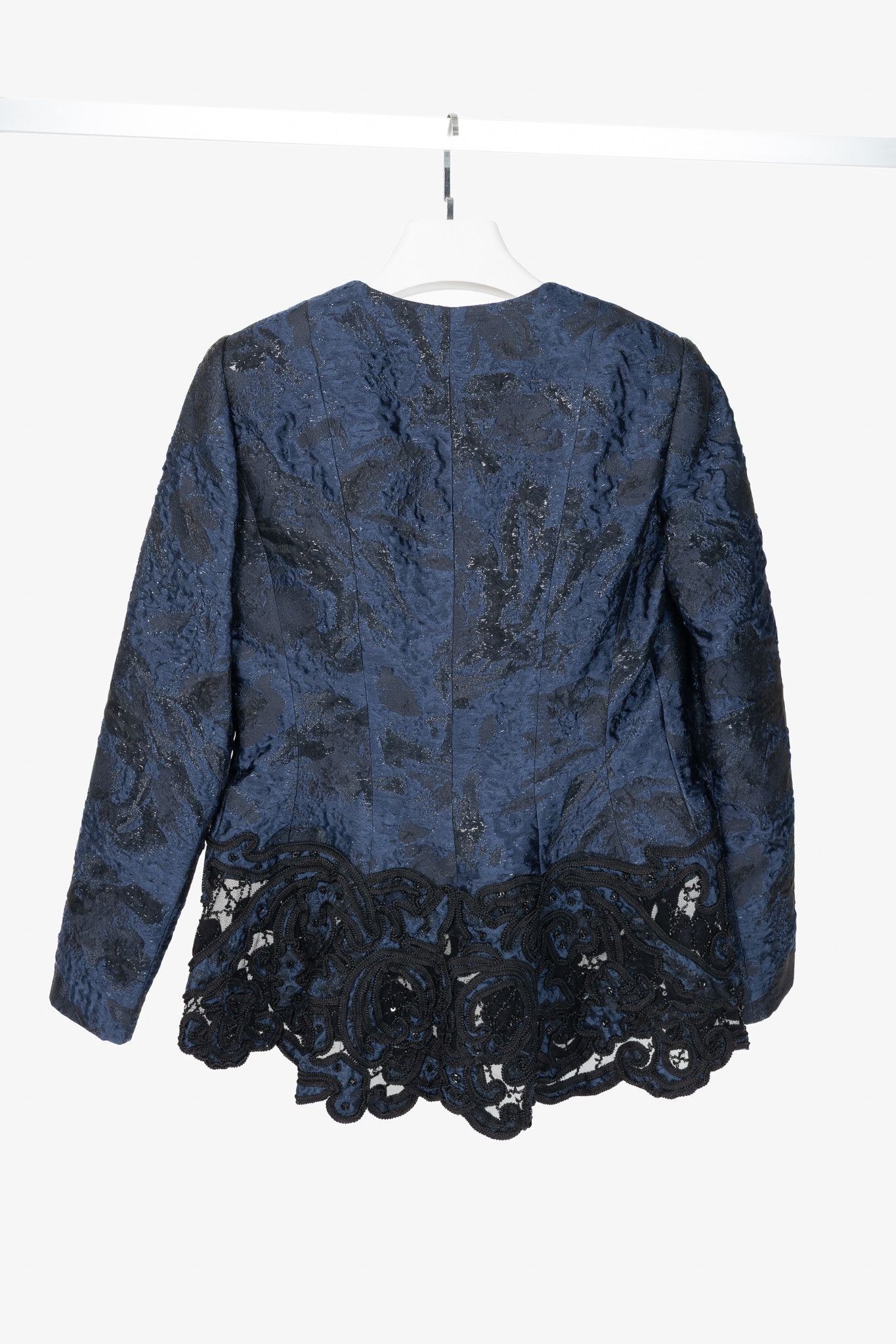 Oscar De La Renta Oscar de la Renta PF14 Jacquard Beaded Soutache Blazer Size M / US 6-8 / IT 42-44 - 2 Thumbnail