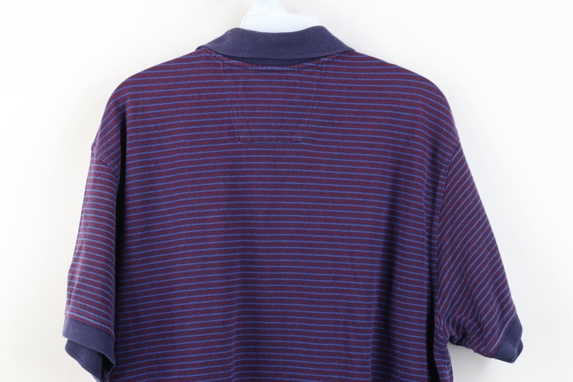 Vintage Vintage 90s Streetwear Striped Cotton Knit Golf Polo Shirt Size US L / EU 52-54 / 3 - 10 Thumbnail