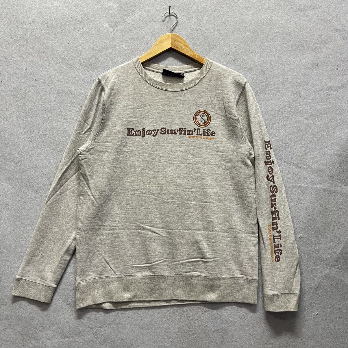 Vintage T&C Surf Designs “Enjoy Surfin’ Life” Sweatshirt – Gray Size US L / EU 52-54 / 3 - 3 Thumbnail