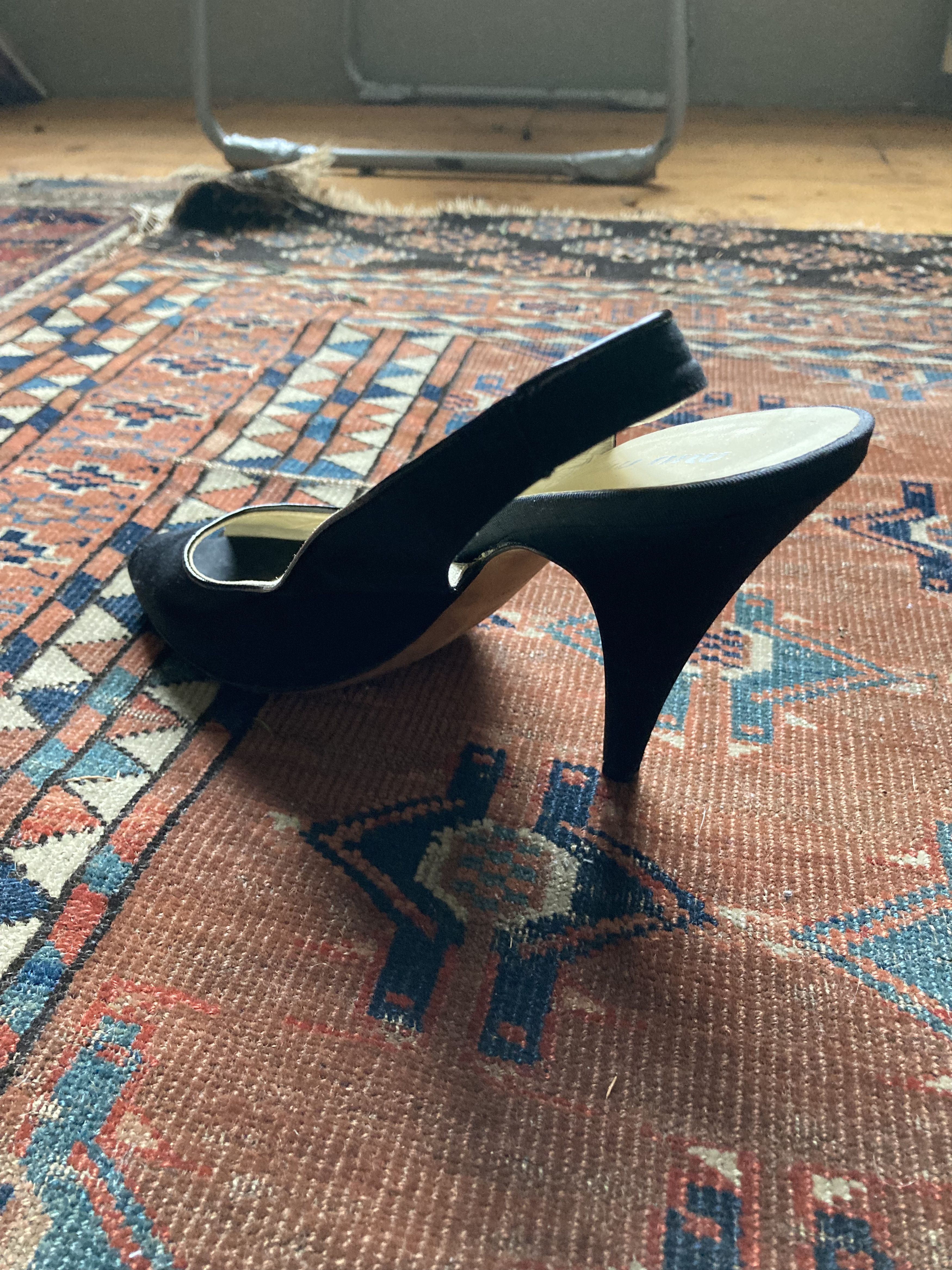 Miu Miu Miu Miu black sling back heels Size US 8 / IT 38 - 9 Thumbnail