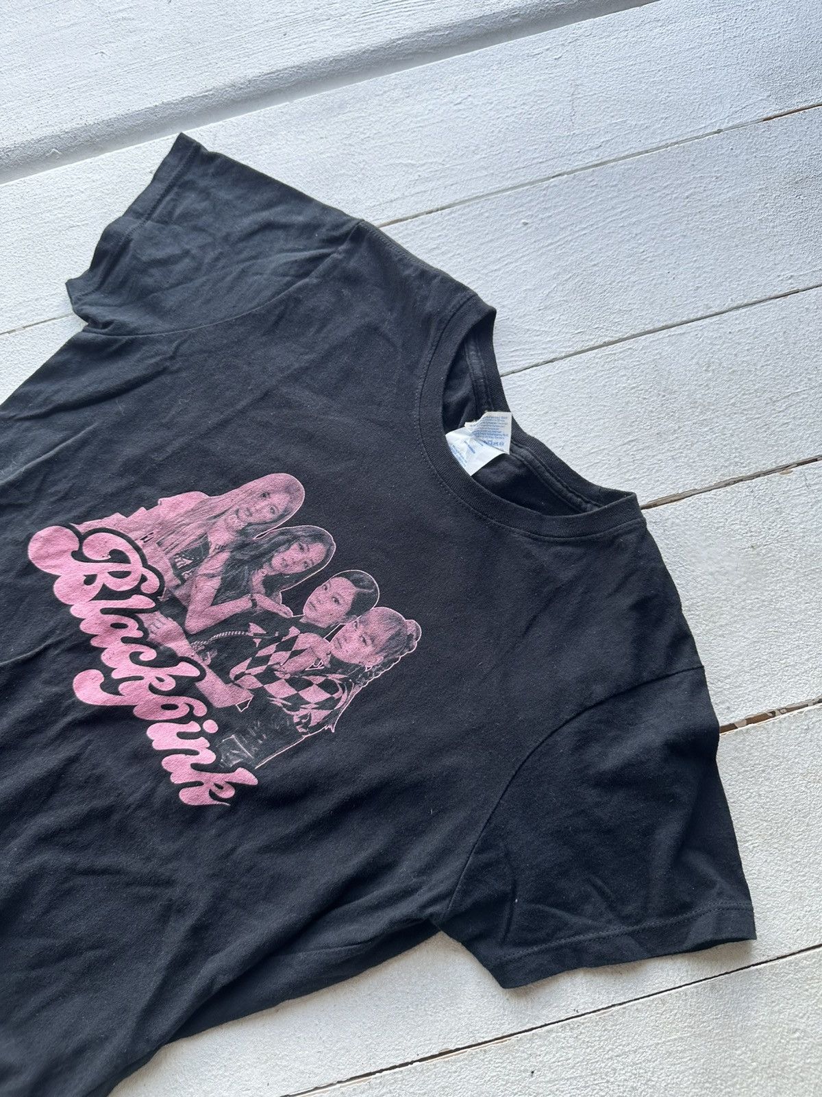 Band Tees BLACKPINK🚨 BIG LOGO BLACK TEE SHORTS SLEEVE GIRLBAND Size S / US 4 / IT 40 - 2 Thumbnail