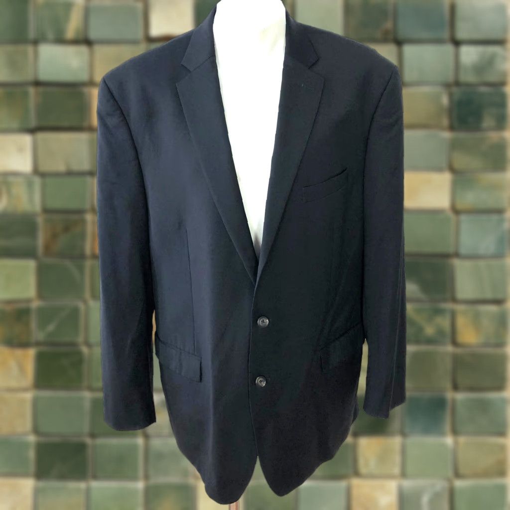 Ralph Lauren Lauren Ralph Lauren Green Label Blazer 48L Black Wool One Piece Mens Jacket Regular Fit Notch Lapel Vintage: No Size 48R - 1 Thumbnail