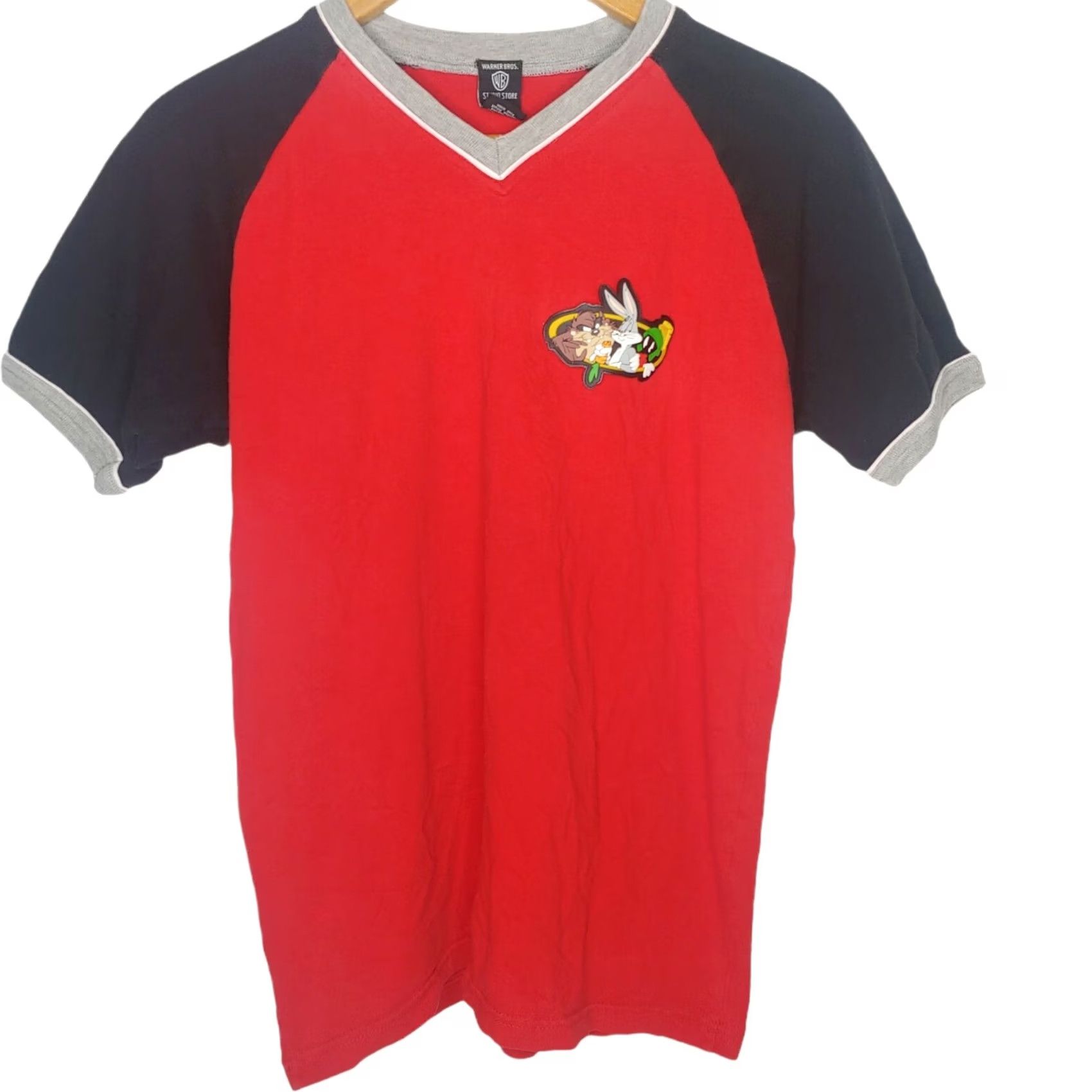 Vintage VINTAGE Warner Brothers Studio Store Shirt M Bugs Bunny Taz Marvin The Martian 90s Cartoon Red Shirt Mens Size US M / EU 48-50 / 2 - 2 Thumbnail