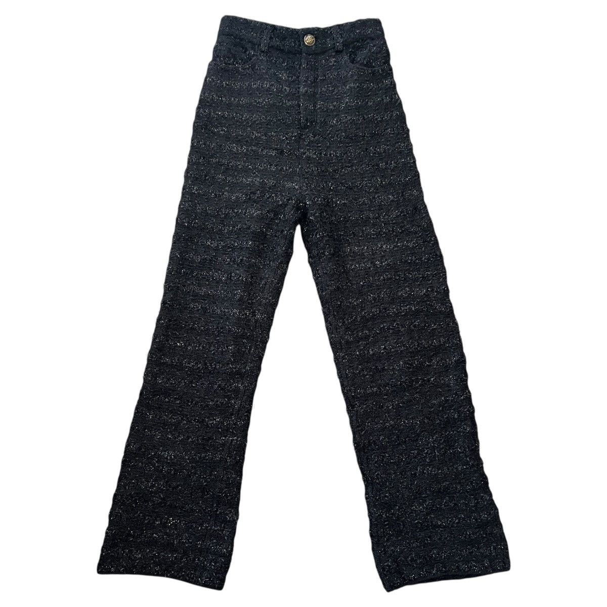Balenciaga BALENCIAGA 2022AW DEMNA Textured Tweed Knit Baggy Pants Size US 27 - 1 Thumbnail