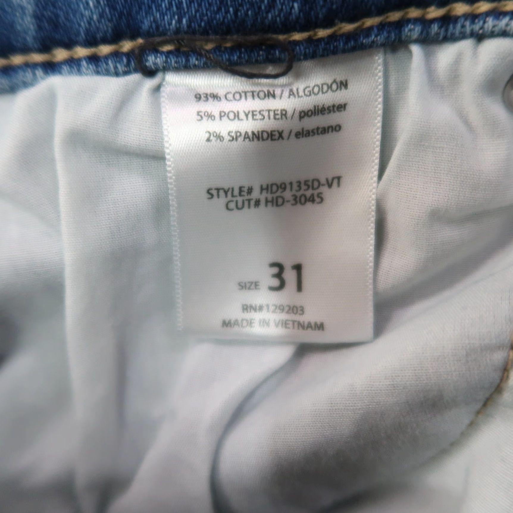 Vintage Altar’d State Women’s Jeans Skinny Distressed Denim Stretch Blue Size 31 Jeans Womens 5-Pocket Zipper Button Fringe Distressed Size 24" / US 00 / IT 34 - 5 Thumbnail