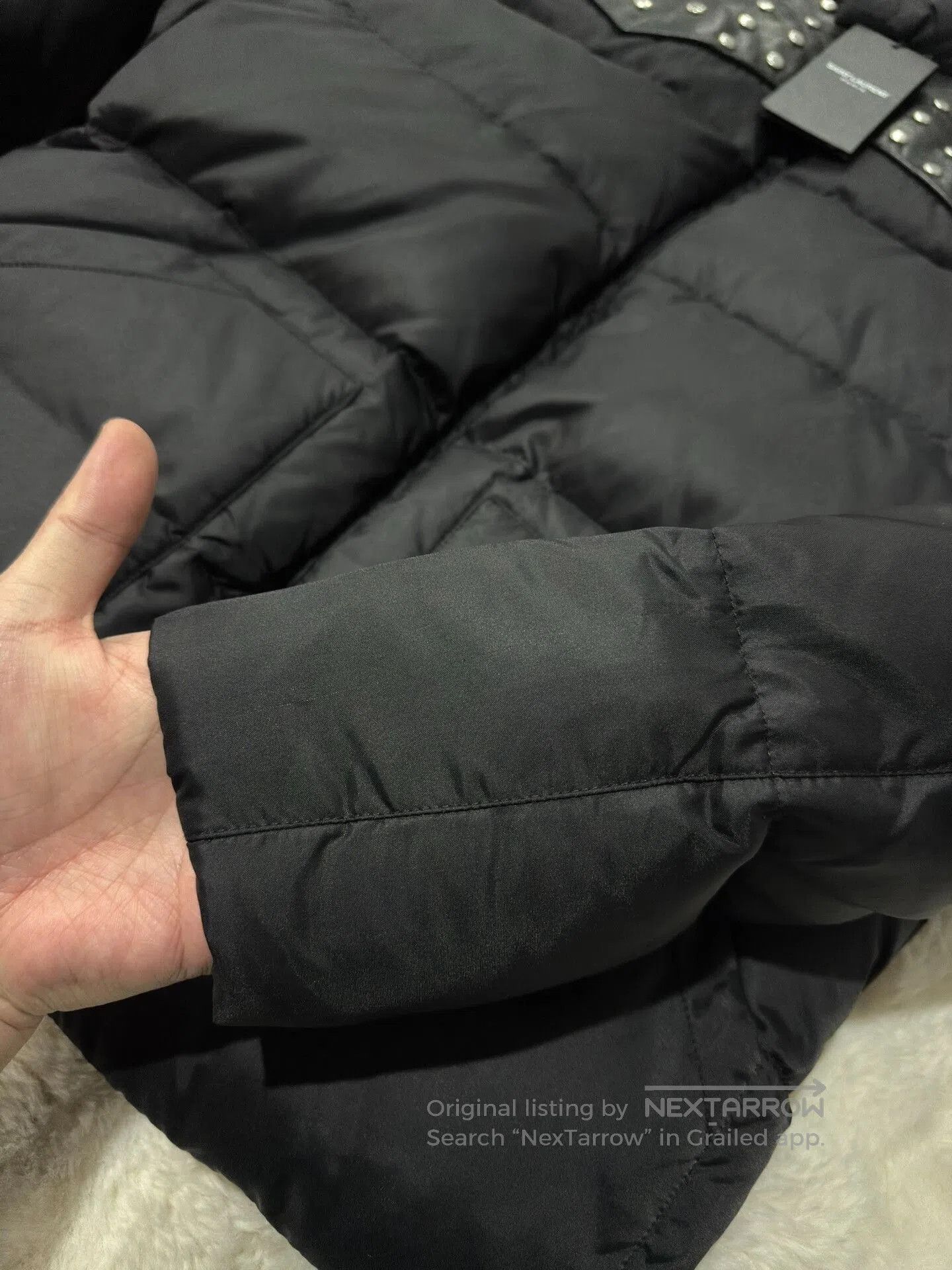 Yves Saint Laurent Saint Laurent YSL Rivet Leather Puffer Jacket. Size US M / EU 48-50 / 2 - 8 Thumbnail
