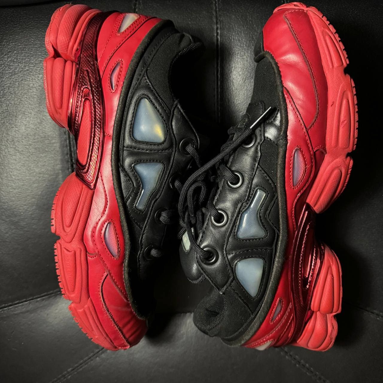 Adidas × Raf Simons 8,5us Adidas Raf Simons Ozweego Scarlet Sneakers Size US 8.5 / EU 41-42 - 4 Thumbnail