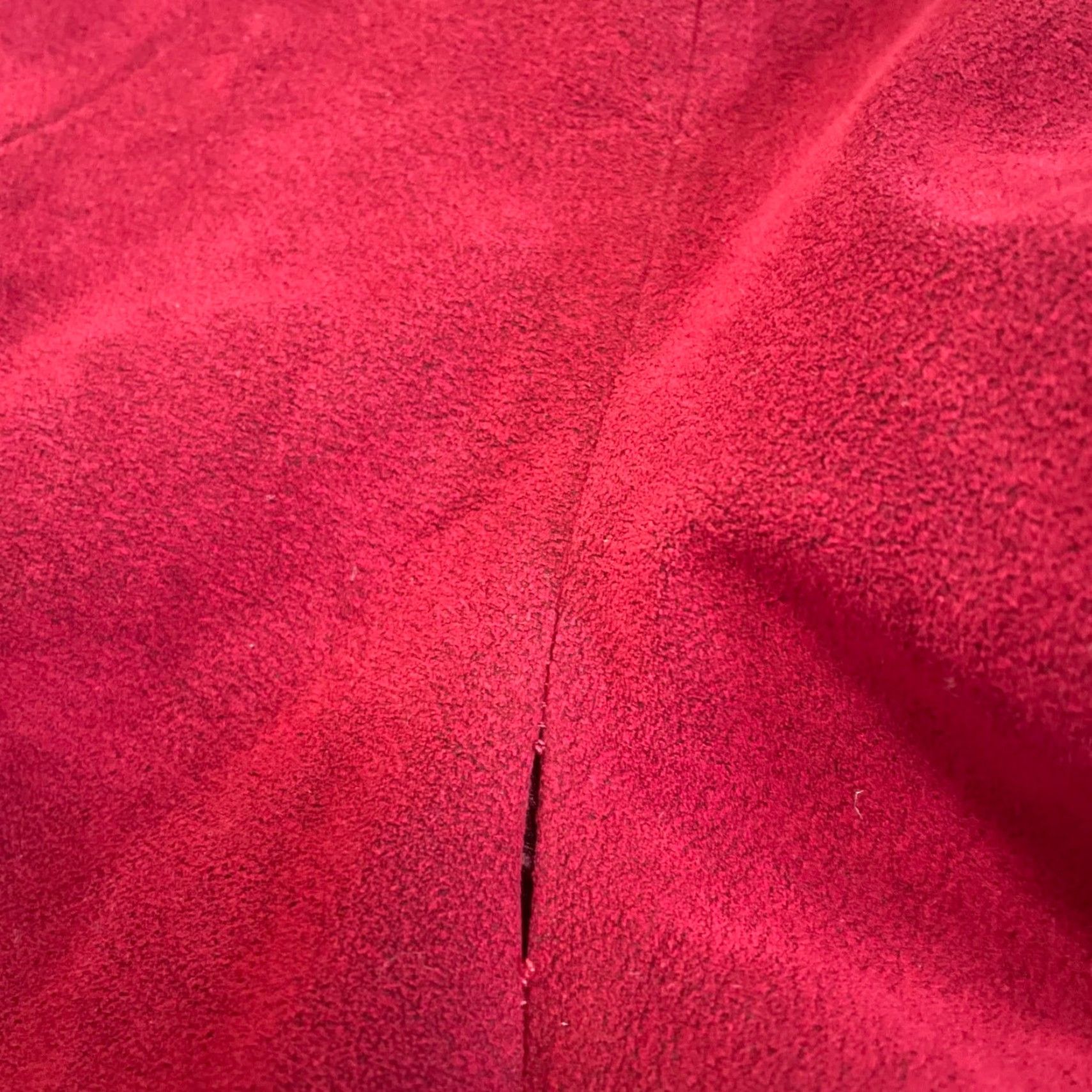 Vintage VINTAGE 70s deep red faux suede button front mid length coat L Womens Overcoat Regular Size Size L / US 10 / IT 46 - 7 Thumbnail