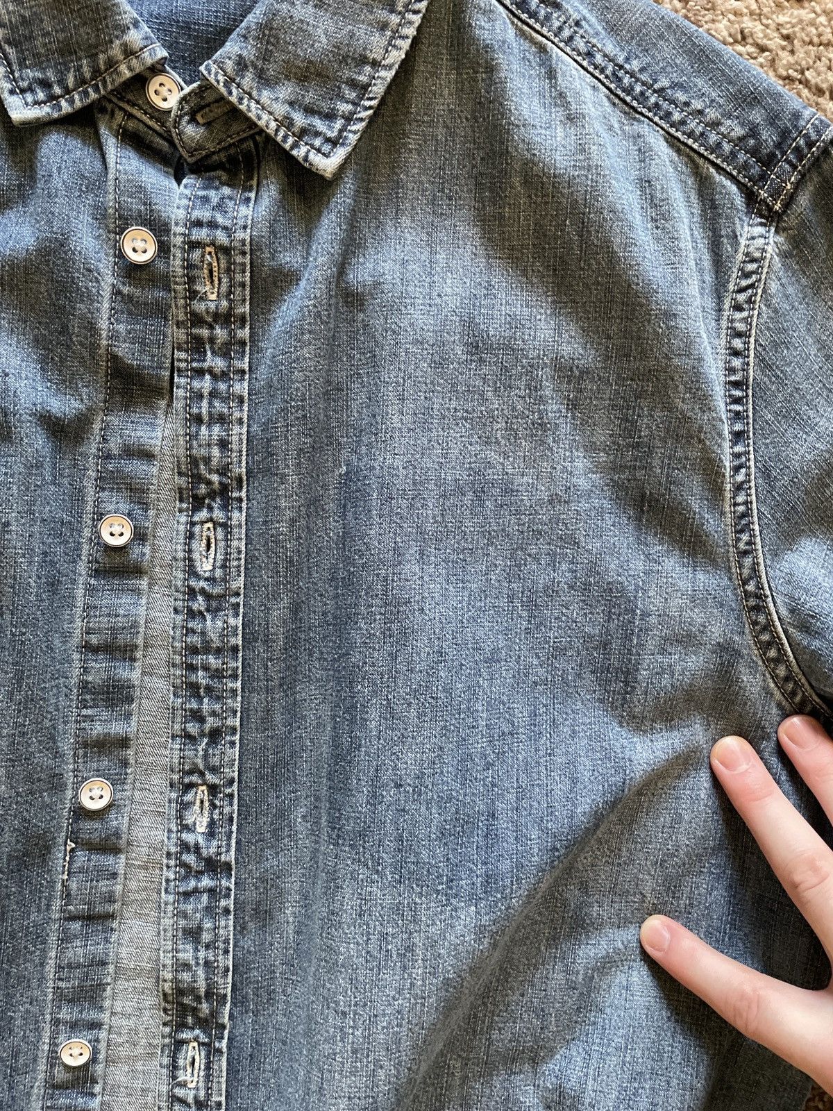 Allsaints × Vintage Allsaints Denim Button Up Size US M / EU 48-50 / 2 - 3 Thumbnail
