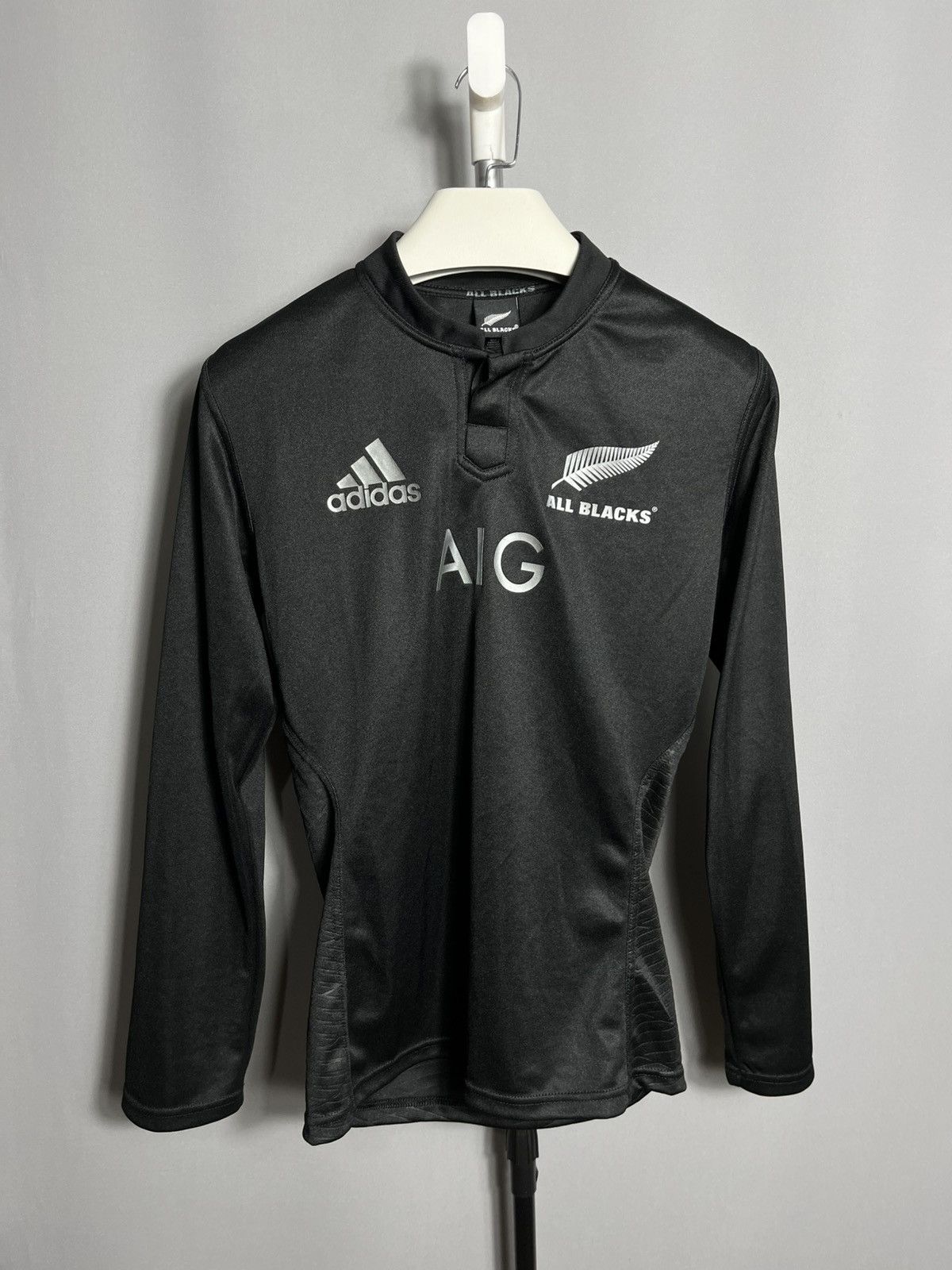 Adidas ALL BLACKS RUGBY New Zealand home LONG SLEEVE shirt 2015 Size US S / EU 44-46 / 1 - 1 Thumbnail