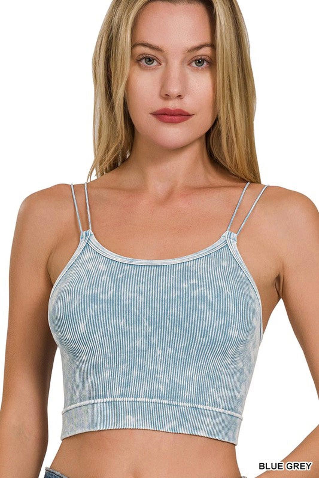 Other Washed Ribbed Seamless Double Strap Brami Zenana Size S / US 4 / IT 40 - 5 Thumbnail