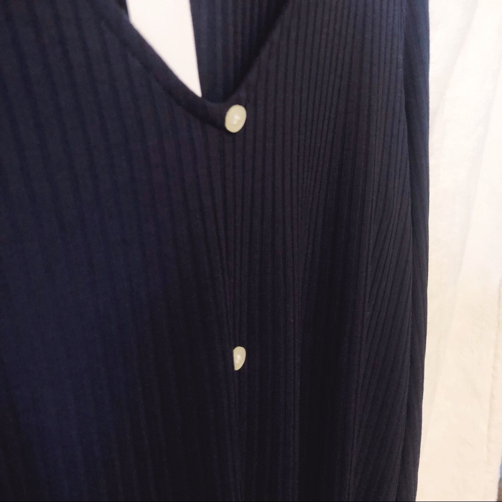 Loft LOFT Blue Button Tie Hem Long Sleeve Shirt Size XS / US 0-2 / IT 36-38 - 8 Thumbnail