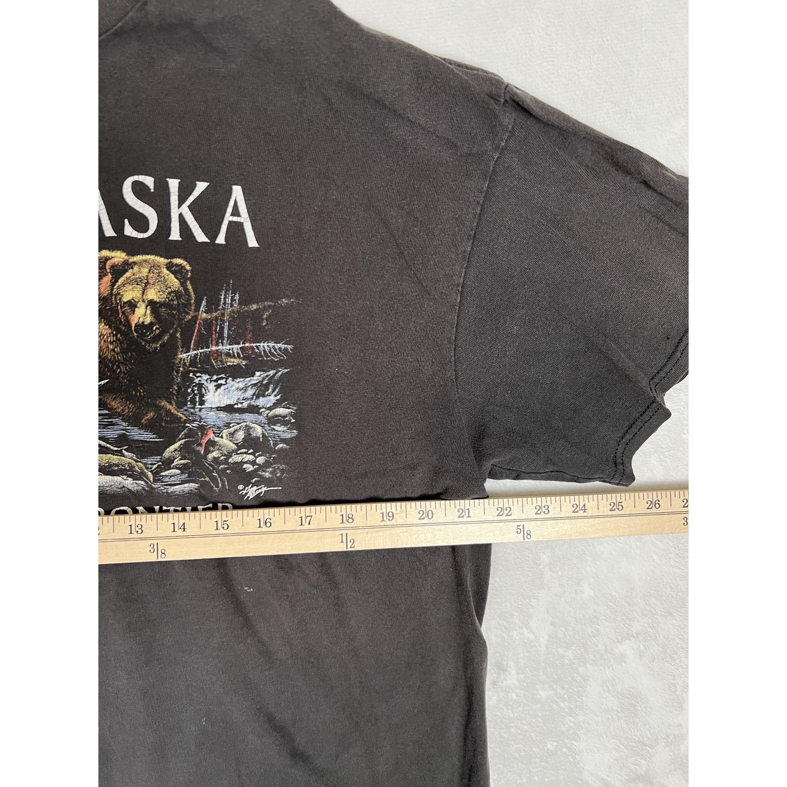 Other Vintage Alaska Bear T-Shirt Mens Large Black "The Last Front Size US L / EU 52-54 / 3 - 6 Thumbnail