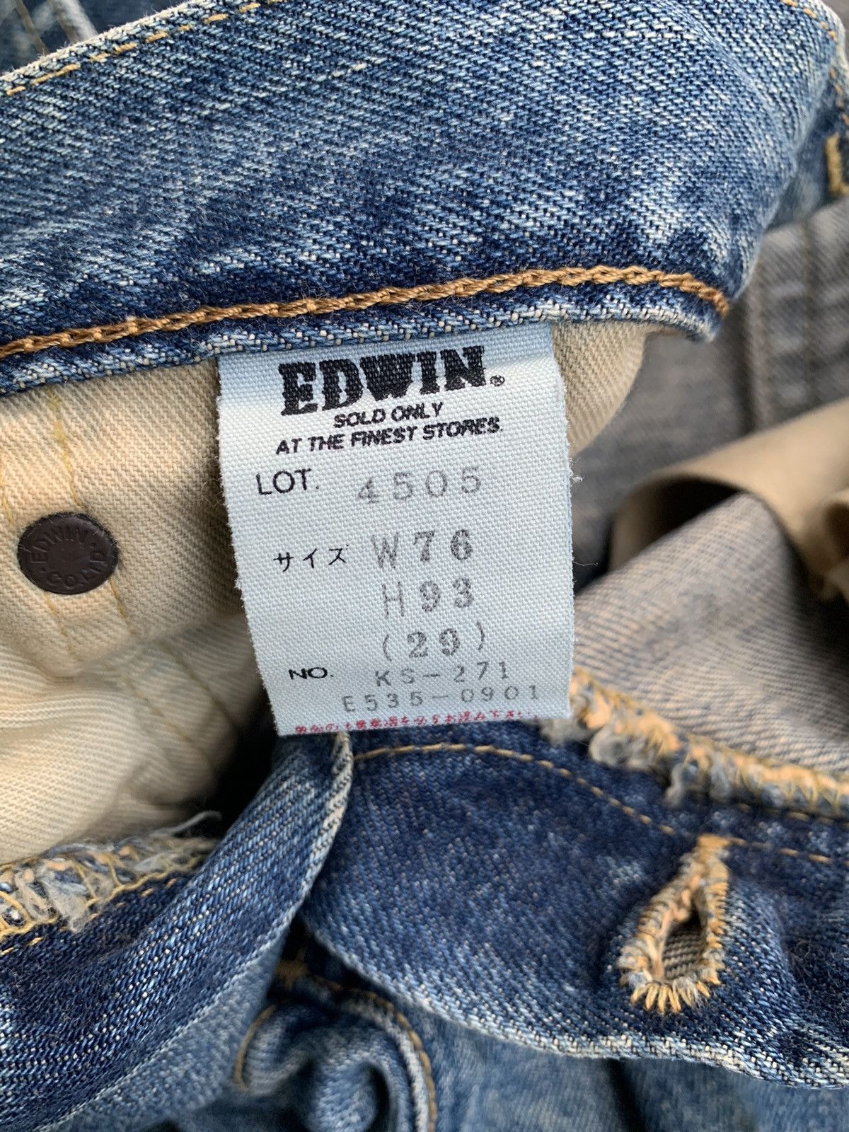 Edwin × Vintage Edwin 505X Selvedge distressed denim Size US 29 - 15 Thumbnail