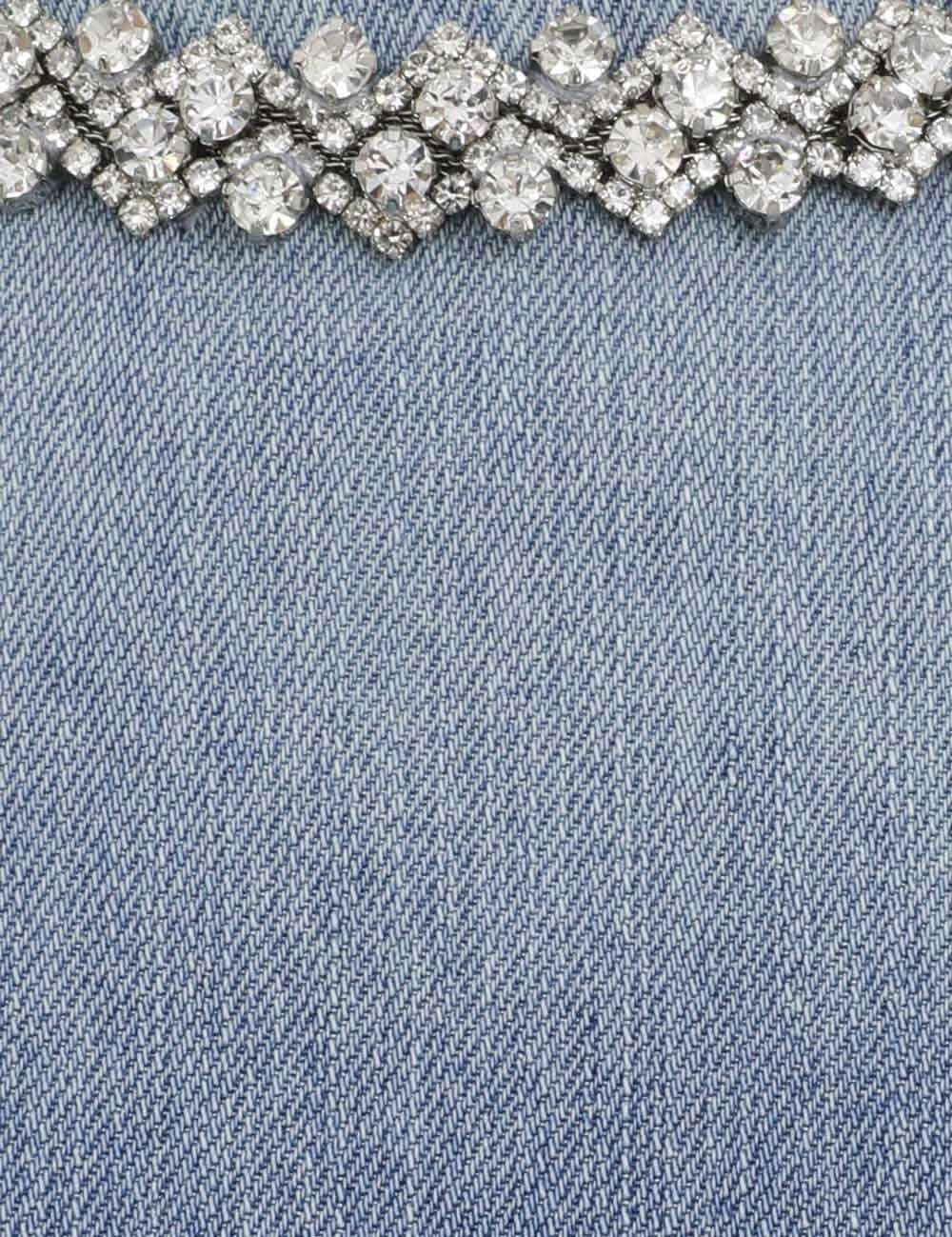 Zimmermann oc11z1025 Crush Embellished Denim Top in Blue Size M / US 6-8 / IT 42-44 - 6 Thumbnail