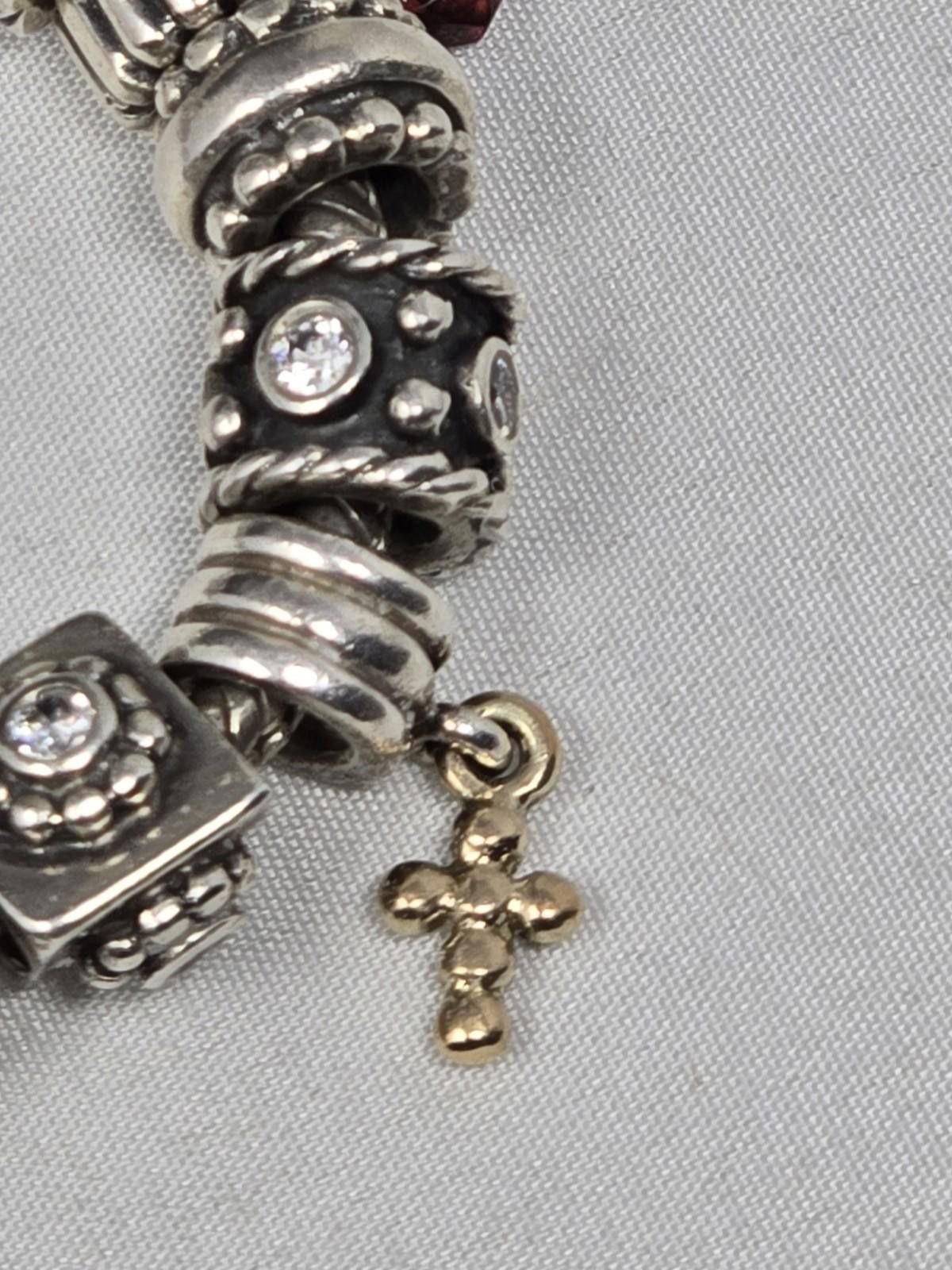 pandora Rare Pandora 14k Sterling 19 Charm Bracelet 7 Lots Retired Size ONE SIZE - 9 Thumbnail