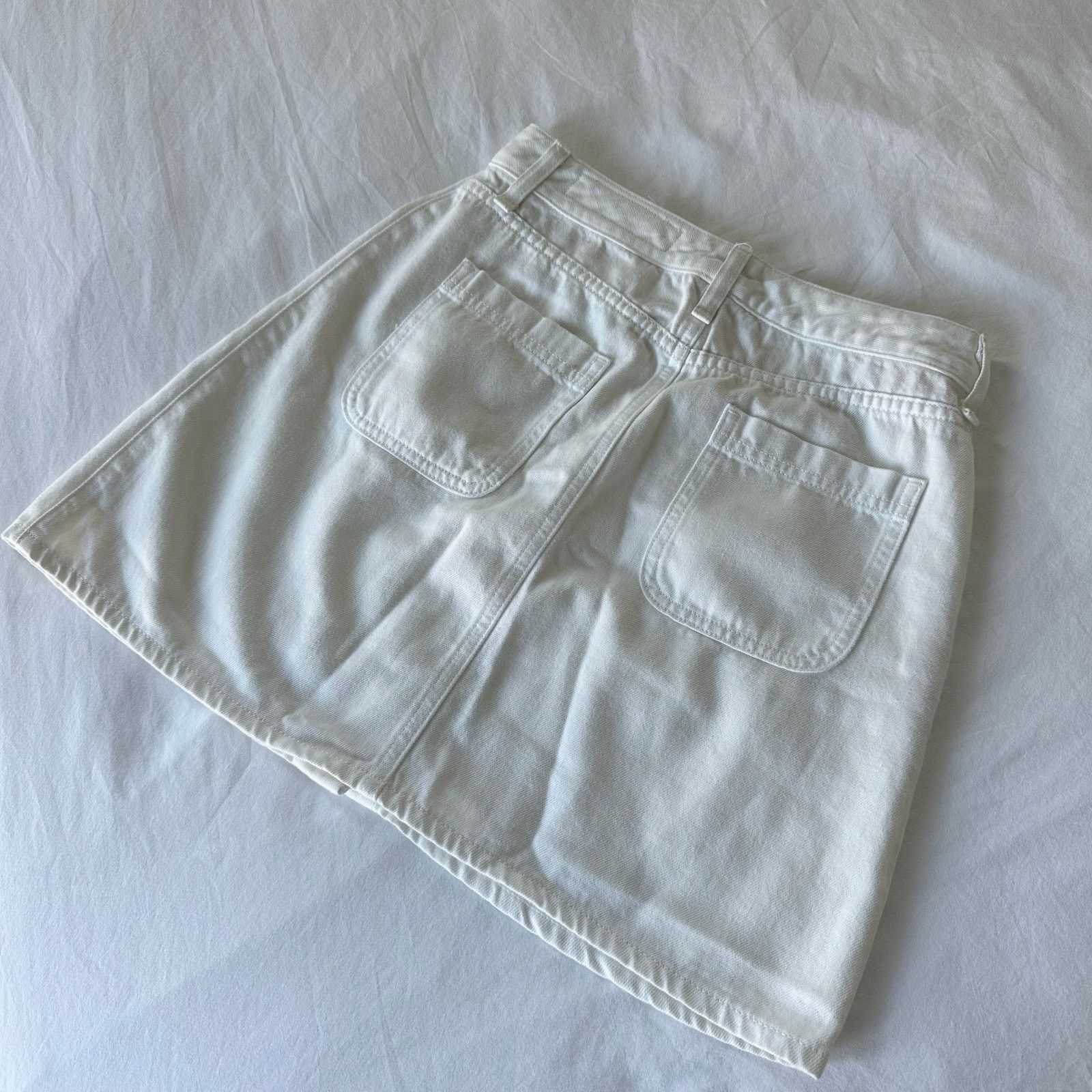 Rag & Bone Rag and Bone White Denim Mini Skirt Size 25 Size 25" / US 0 / IT 36 - 2 Thumbnail