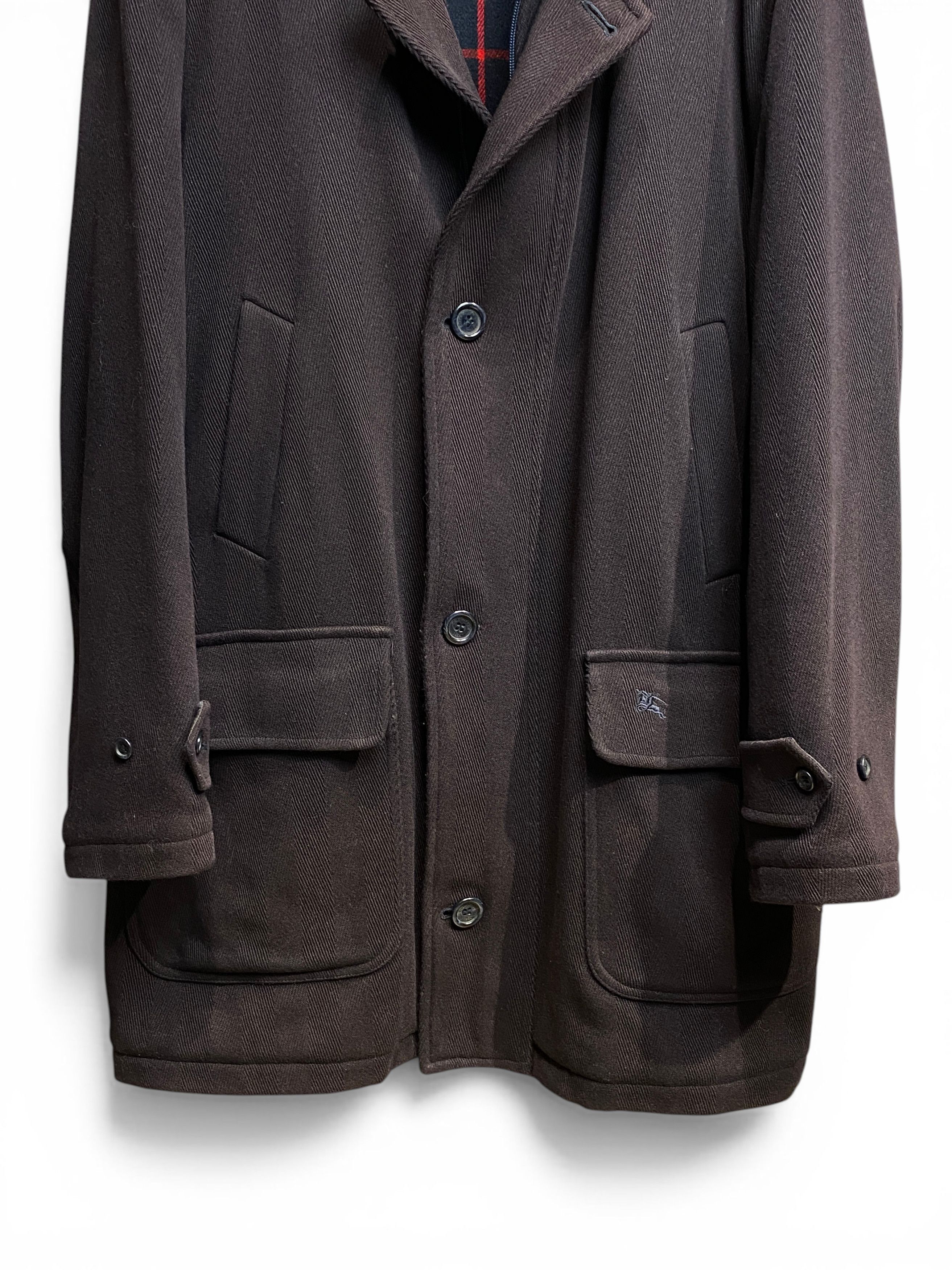 Burberry Burberrys Brown Wool Twill Nova Check Logo Field Jacket Coat Size US XXL / EU 58 / 5 - 5 Thumbnail