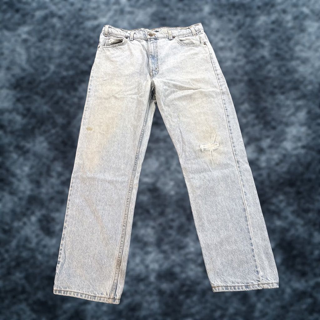 Levi's VINTAGE Levi's 550 Jeans Mens 36x30 Relaxed Tapered Denim Blue 90s Orange Tab Distressed 5-Pocket Mens Jeans Size US 36 / EU 52 - 1 Thumbnail