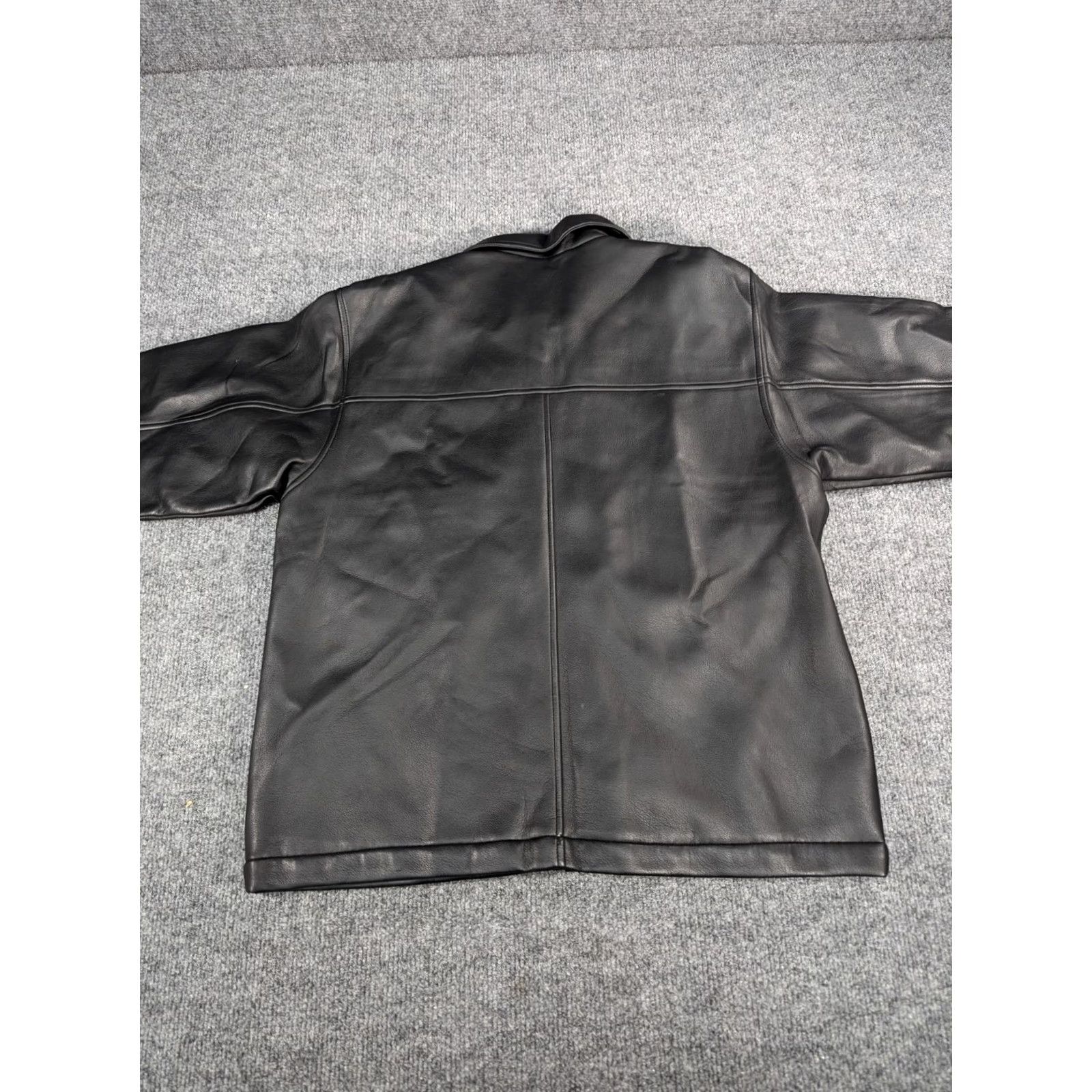 No Fear VINTAGE No Fear Faux Leather Jacket Men’s S Black 90s Patch Zip Logo Size US S / EU 44-46 / 1 - 5 Thumbnail