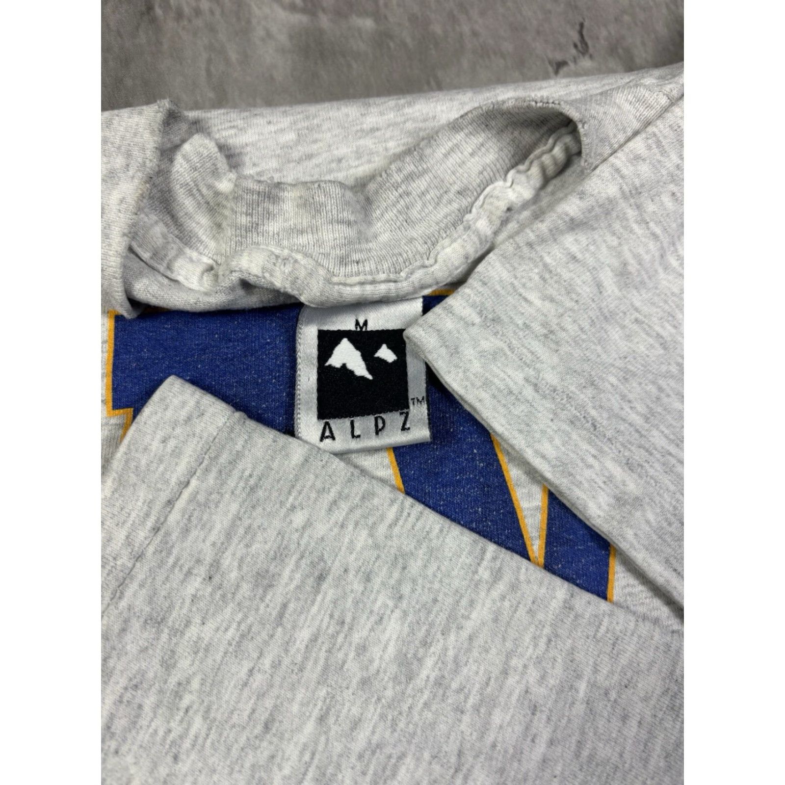 Vintage VINTAGE 90s ALPZ US Navy T Shirt Blue M Men Short Sleeve Crew Neck Graphic Print Stitch Boy Size US M / EU 48-50 / 2 - 3 Thumbnail