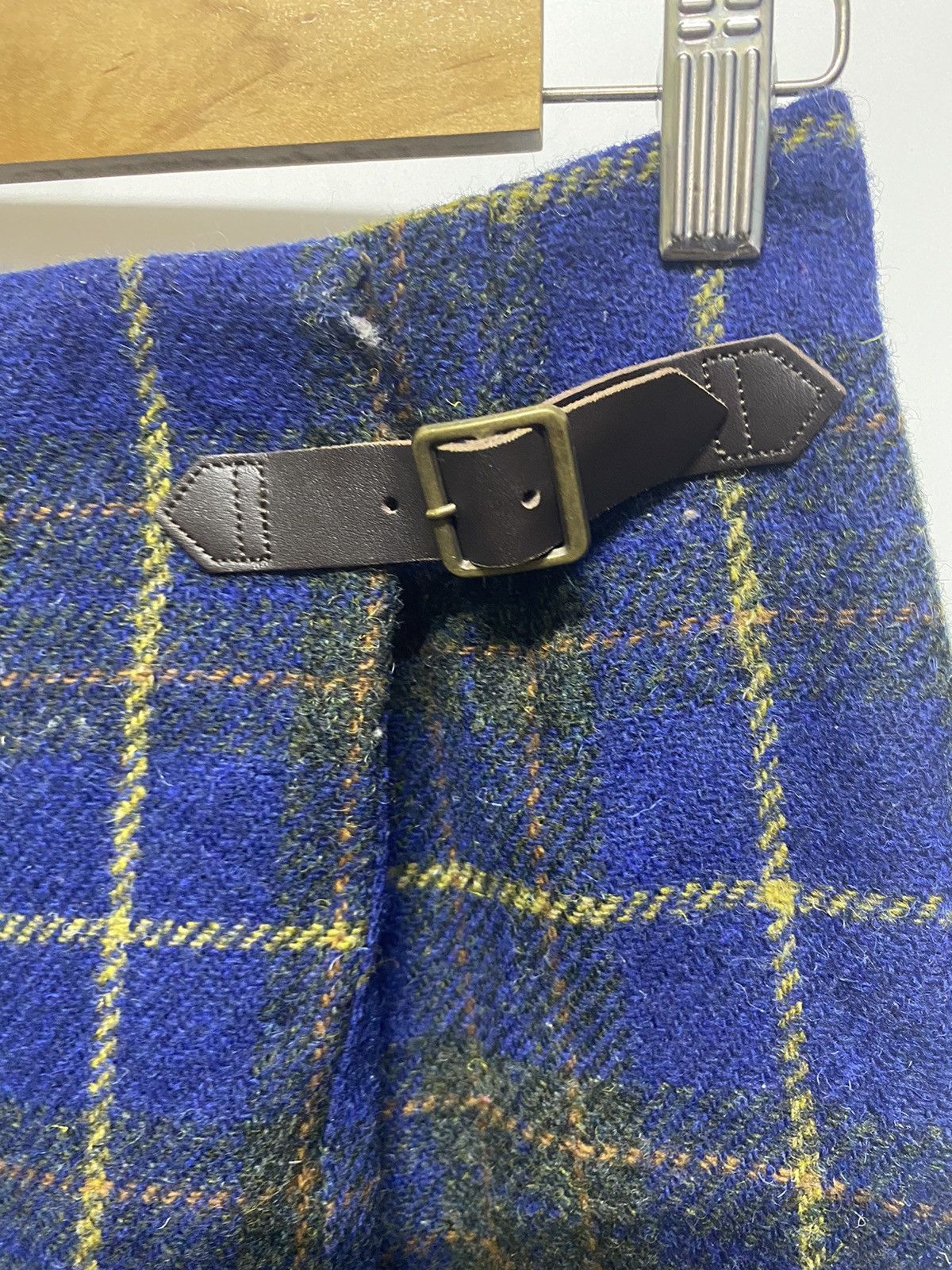 Harris Tweed × Japanese Brand Mackintosh Philosophy Harris Tweed Plaid Wool Skirt Mini Size 26" / US 2 / IT 38 - 12 Thumbnail