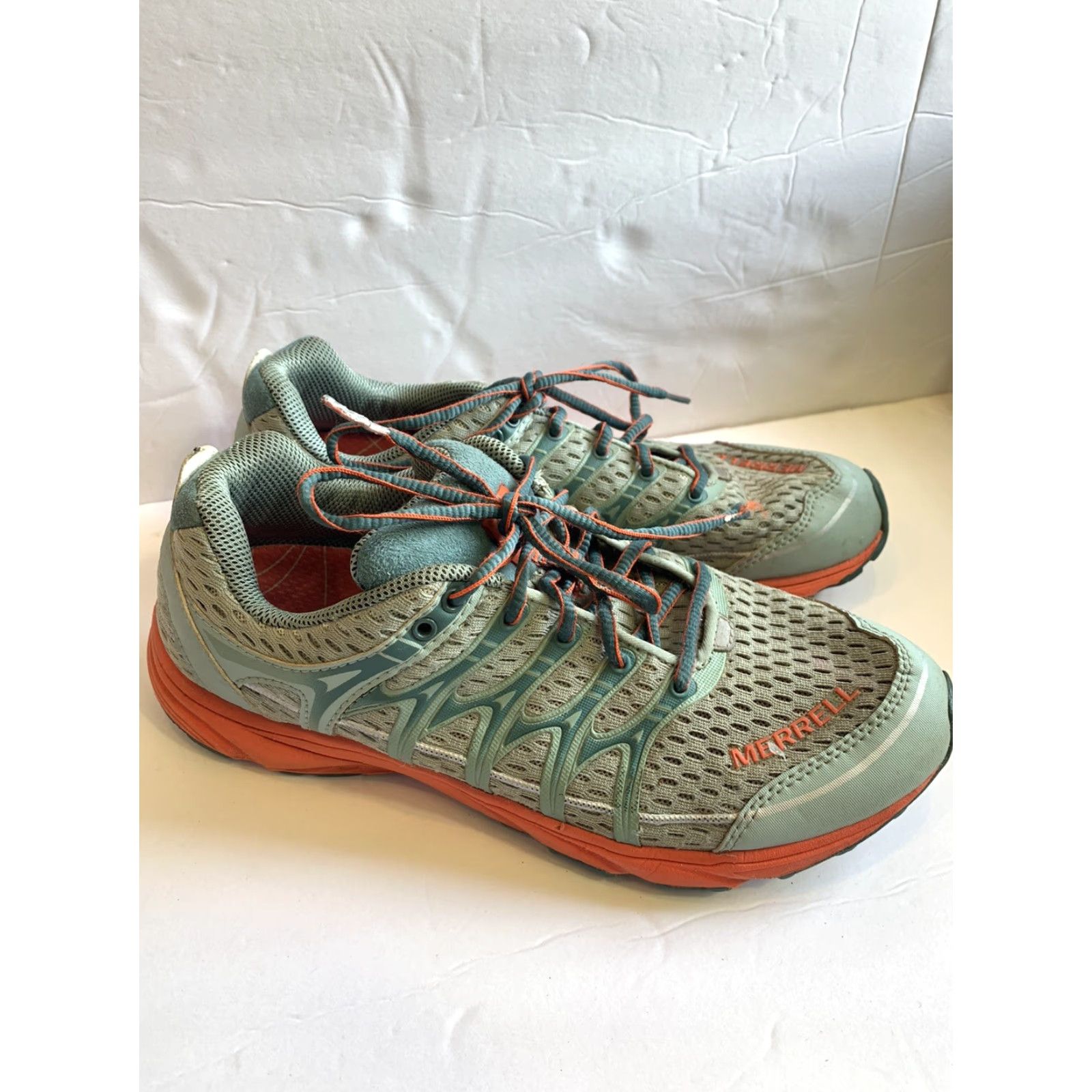 Merrell Merrell Women's Trail Running Sneakers Blue Surf/Tiger Lilly Size 9 Shoes Athletic Trail-Running Shoes Womens Tiger 9 Size US 7 / IT 37 - 2 Thumbnail