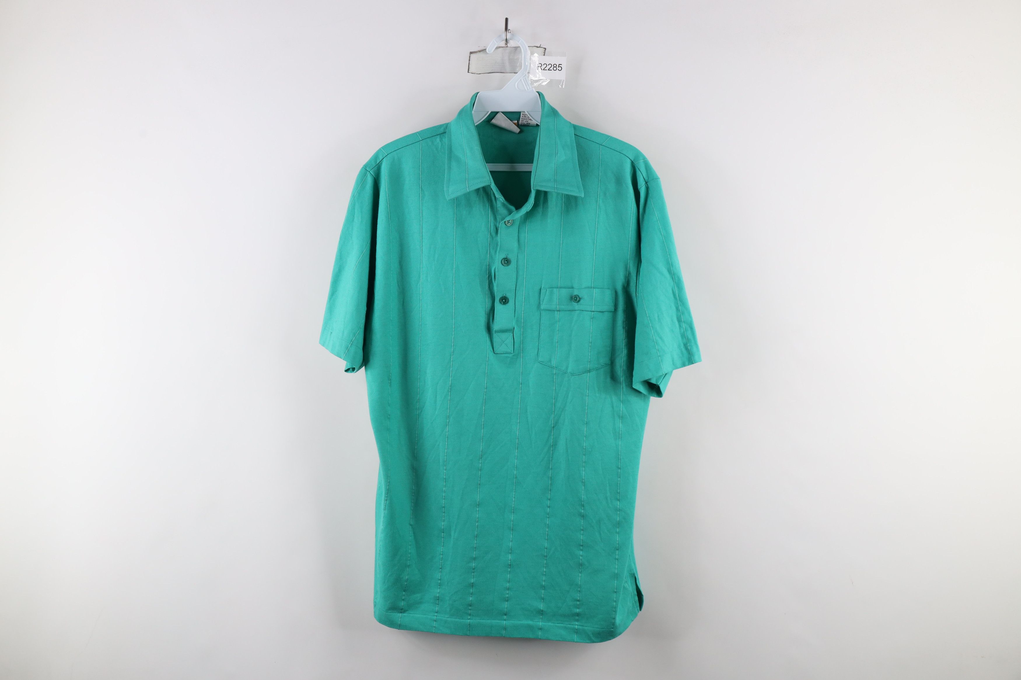 Vintage Vintage 90s Streetwear Collared Golf Polo Shirt Teal USA Size US M / EU 48-50 / 2 - 1 Thumbnail