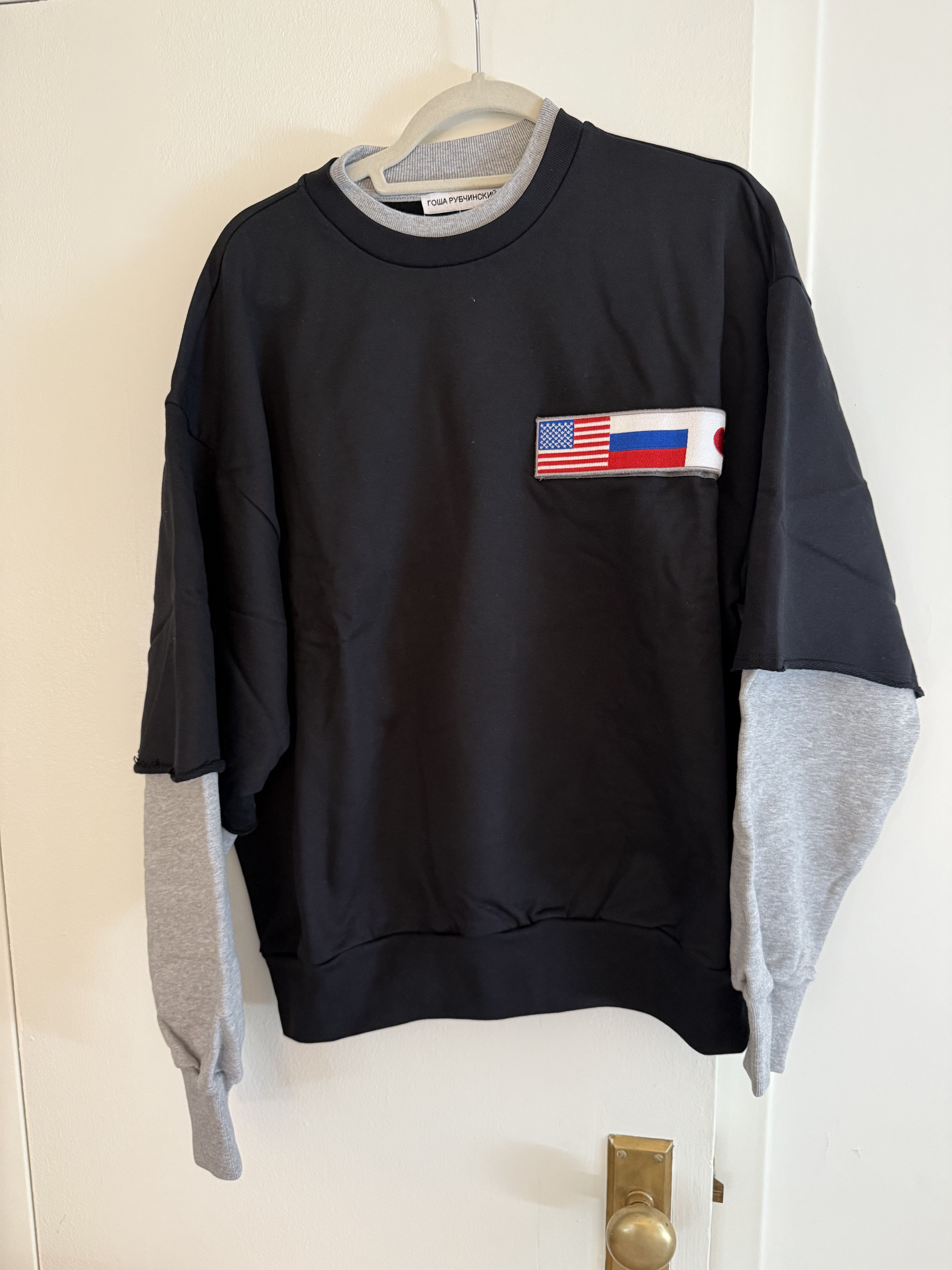 Gosha Rubchinskiy Layered Flag Patchwork Sweatshirt Size US M / EU 48-50 / 2 - 1 Thumbnail