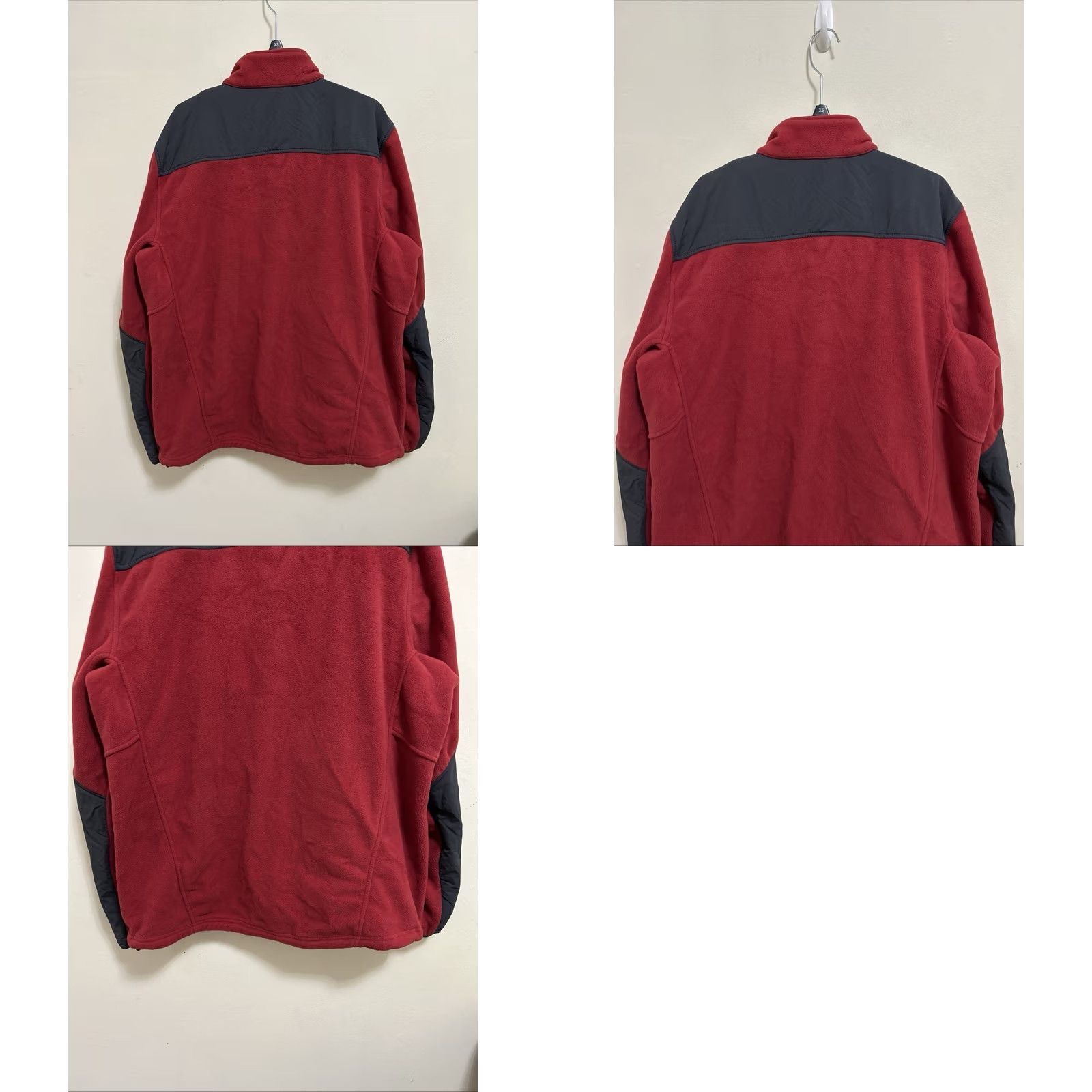 Vintage L.L. Bean Fleece Polartec Jacket Mens Large Full Zip Outdoor Hiking Red Gray Jacket Size US L / EU 52-54 / 3 - 8 Thumbnail