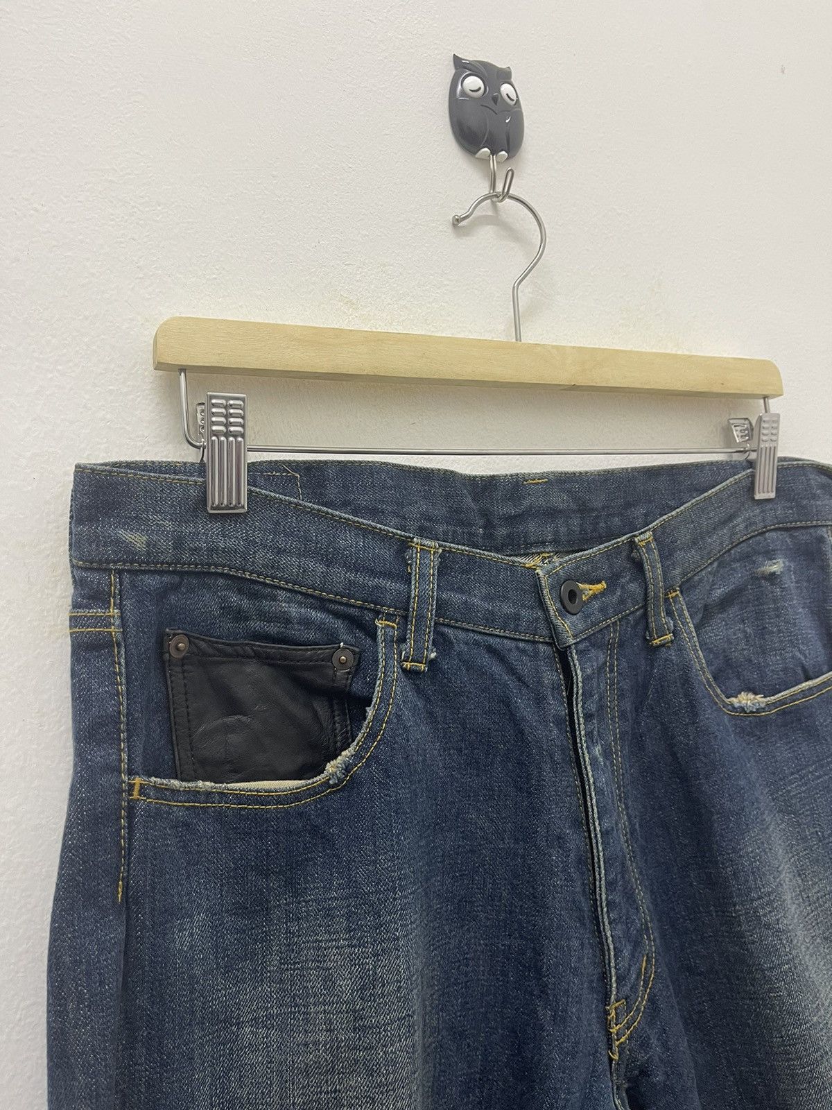 Sasquatchfabrix Rare Vintage SASQUATCHfabrix Leather Crop Trim Made In Japan Size US 33 - 5 Thumbnail
