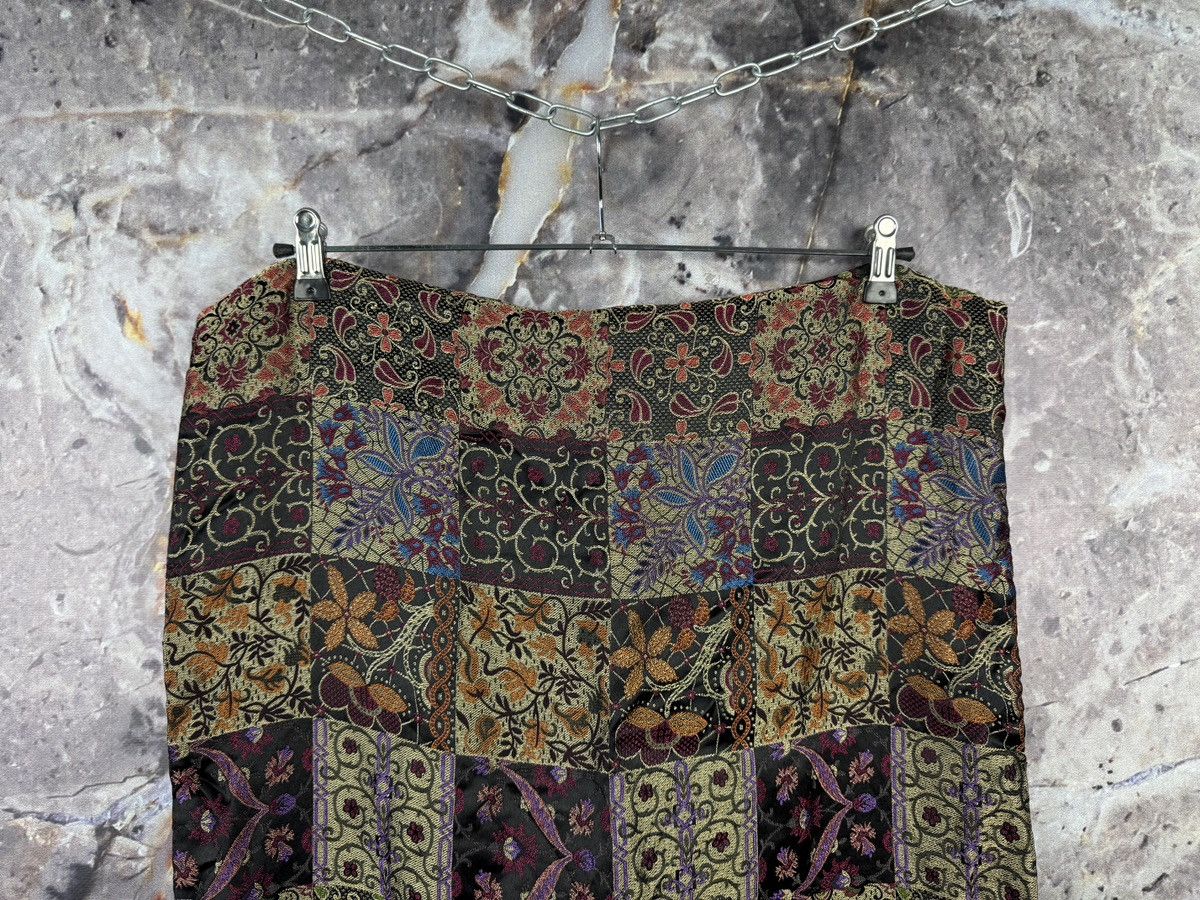 Other Adrienne Landau Patchwork Silk Blend Scarf Fringe Wrap Size ONE SIZE - 2 Thumbnail