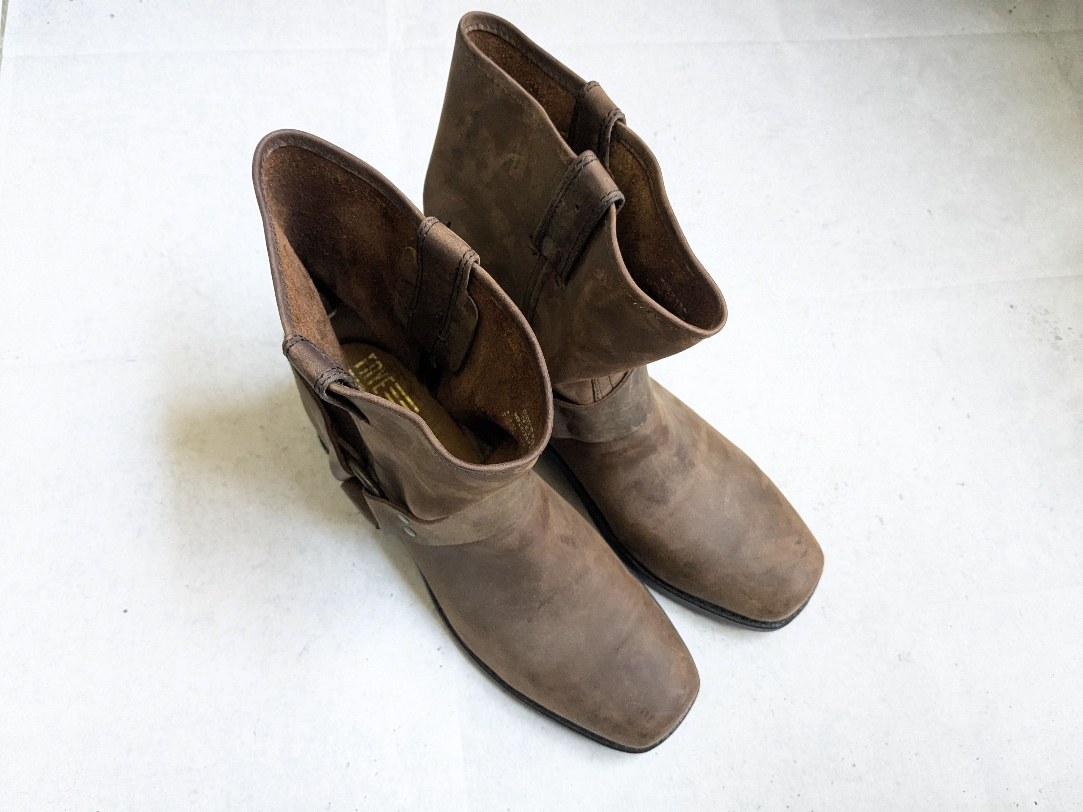 Frye Frye Harness Brown Leather 11.5 M Leather Buckle Size US 11.5 / EU 44-45 - 4 Thumbnail