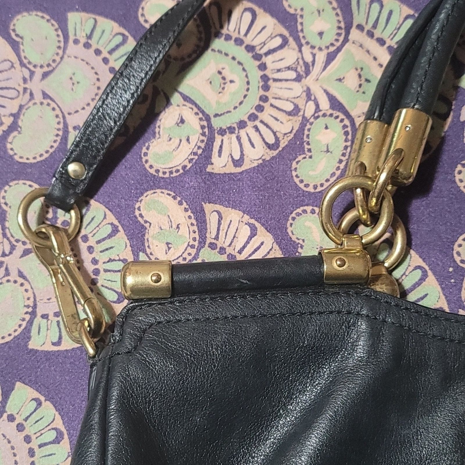 Coach Beautiful Black and Brass Coach Bag Size ONE SIZE - 3 Thumbnail