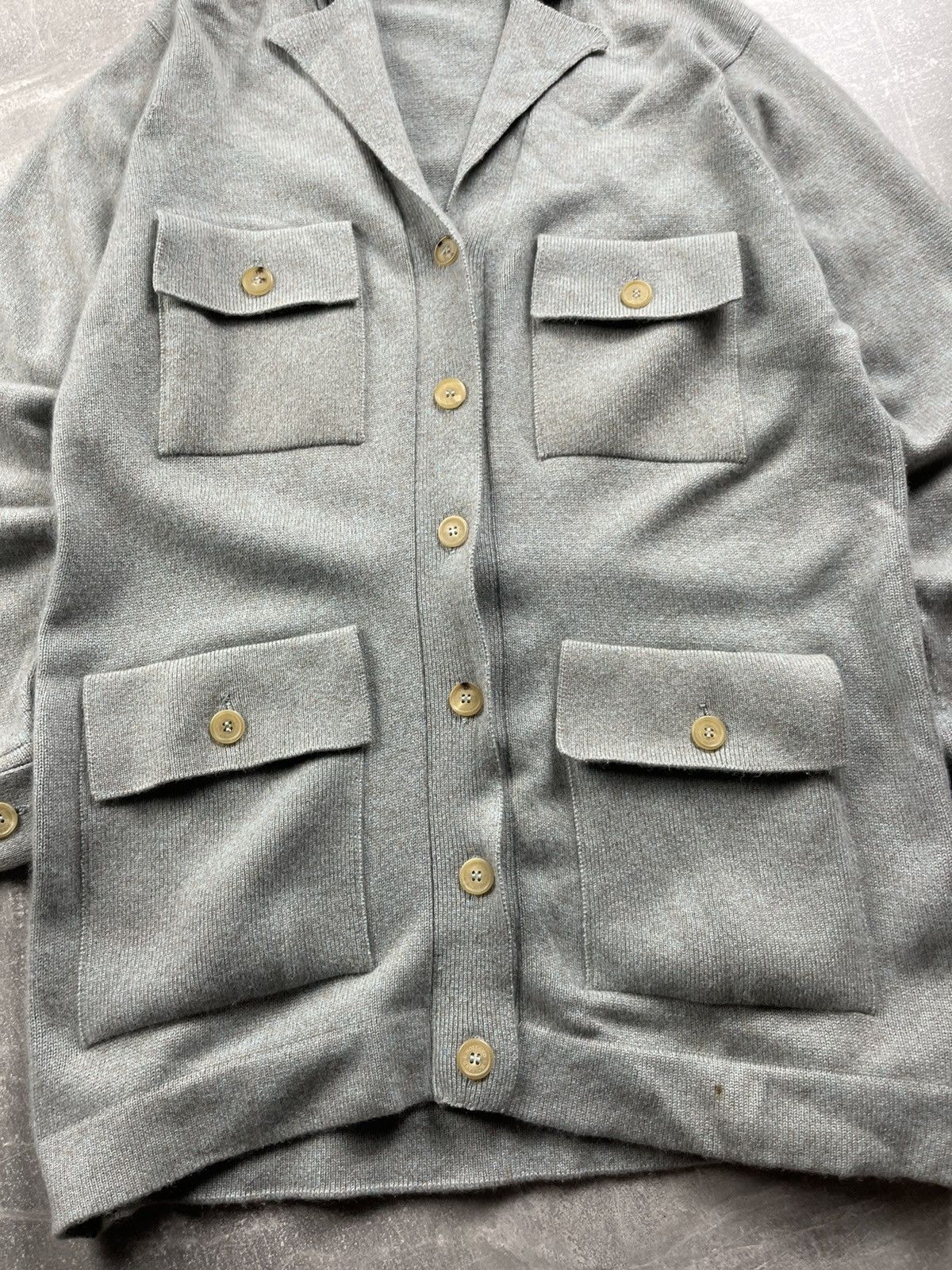 Holland & Holland Holland & Holland Cashmere Knit Utility Cardigan Sweater Size US L / EU 52-54 / 3 - 5 Thumbnail