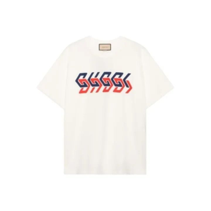 Gucci Gucci Gucci Mirror Letter Print Cotton T-Shirt -2506 Size US XXL / EU 58 / 5 - 2 Thumbnail