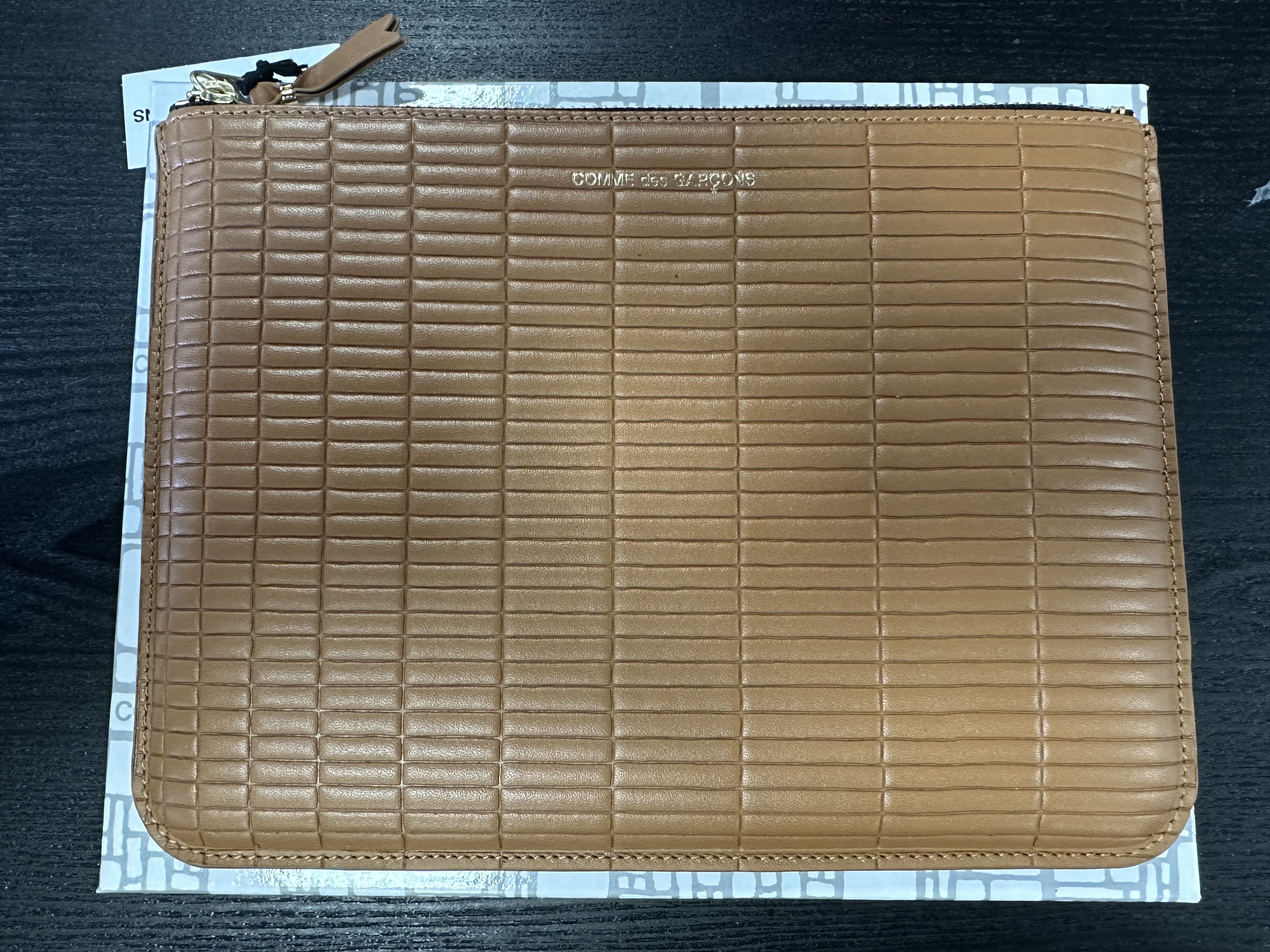 Comme des Garcons Comme des Garçons Tan Small Brick Pouch Size ONE SIZE - 1 Thumbnail