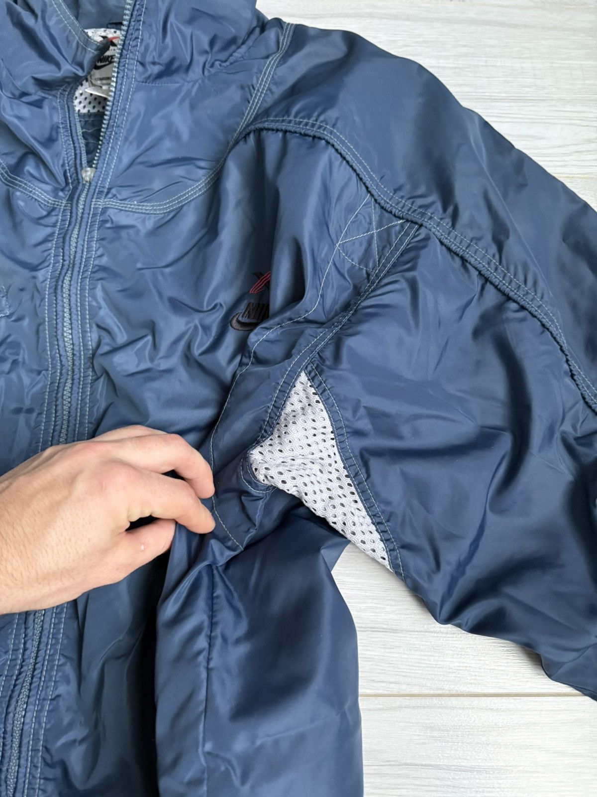 Nike × Vintage Vintage Nike cross training nylons track jacket 90’s Size US L / EU 52-54 / 3 - 5 Thumbnail