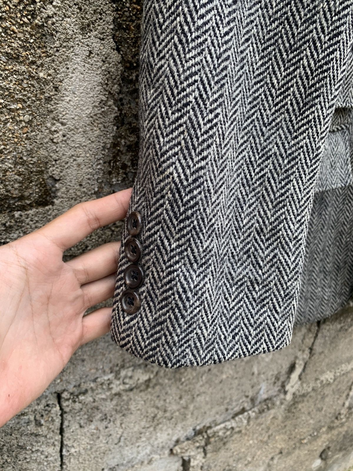 Harris Tweed × Japanese Brand × Vintage Vintage Harris Tweed 100% Wool Blazer Jacket Size M / US 6-8 / IT 42-44 - 5 Thumbnail