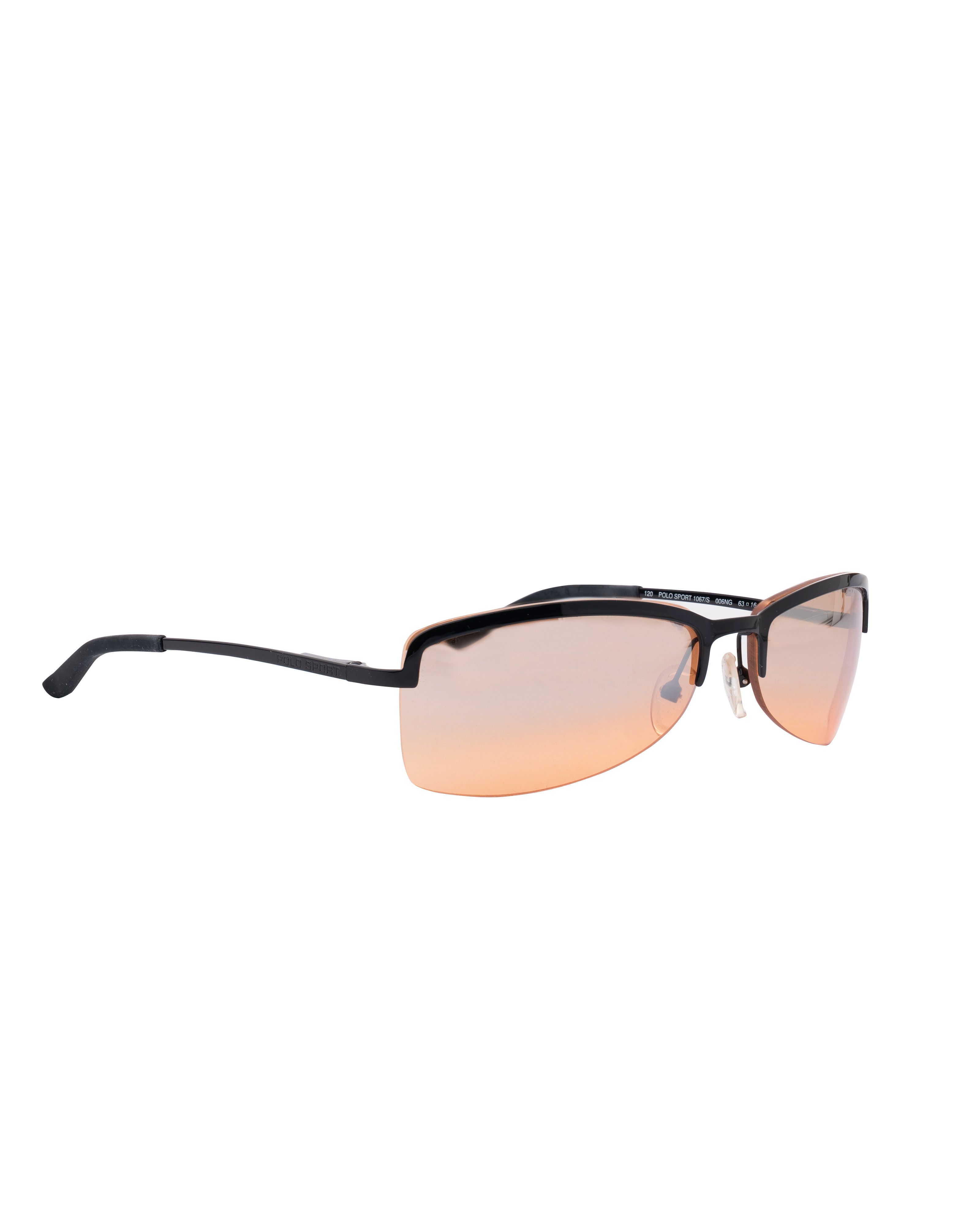 Polo Ralph Lauren Polo Sport Ralph Lauren '90s Orange Half-Rim Sunglasses Size ONE SIZE - 1 Thumbnail