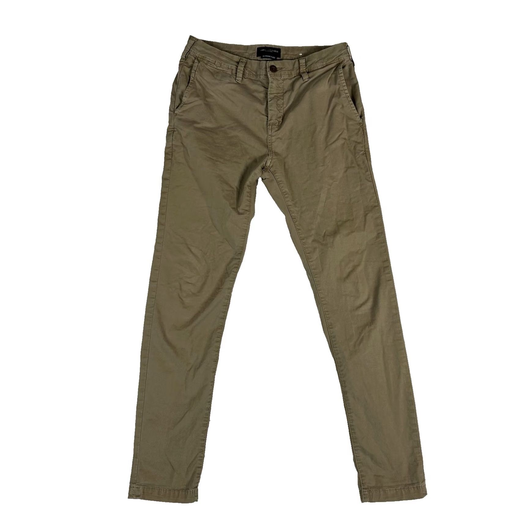American Eagle Outfitters American Eagle Outfitters Chino Pants Slim Taper Beige 29x32 Men’s Slimming Pockets Casual Workwear AEO Size US 29 - 2 Thumbnail