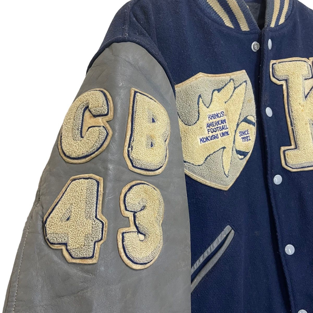 Other 90s Butwin Wool Varsity Sleeve Leather Varsity Jacket Size US M / EU 48-50 / 2 - 13 Thumbnail