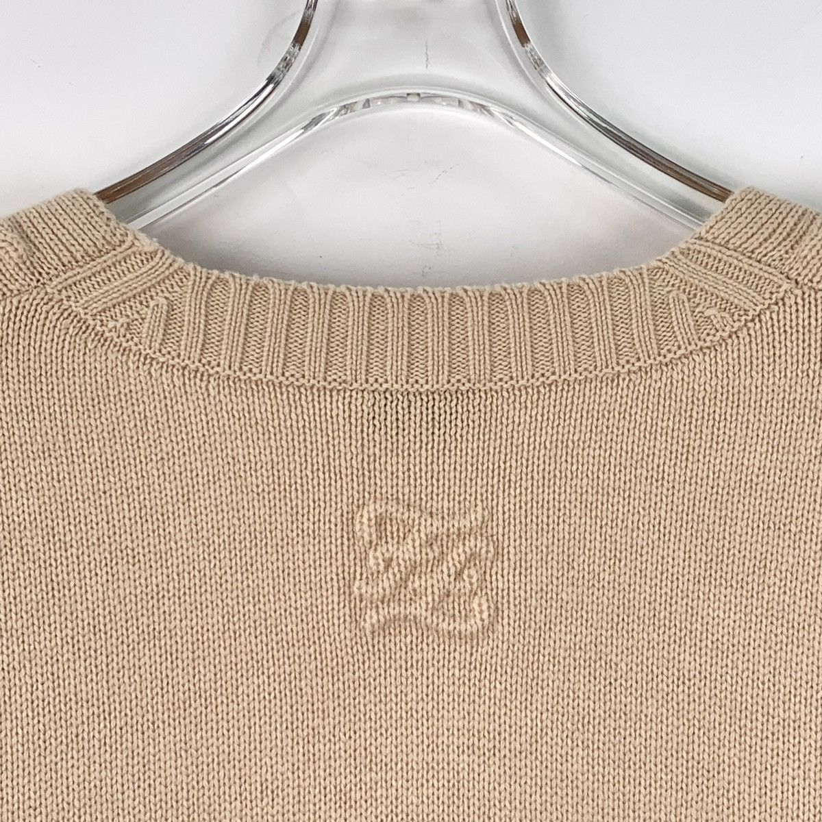 Fendi Fendi Beige V-neck Long Sleeve Knit Sweater K26WX Size M / US 6-8 / IT 42-44 - 5 Thumbnail