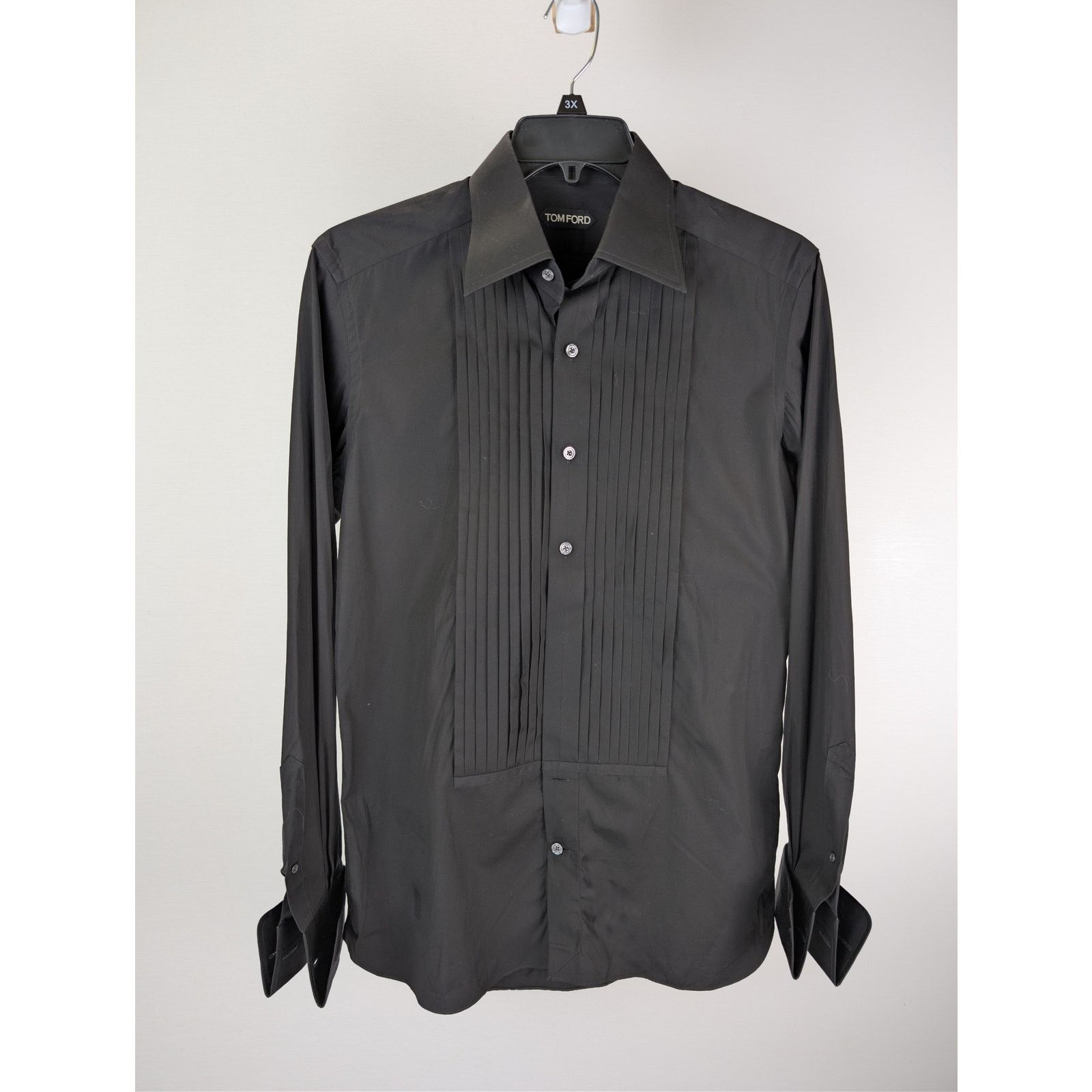 Tom Ford o1rshd1 CC20 Cocktail Voile slim-fit evening shirt in Black Size US M / EU 48-50 / 2 - 2 Thumbnail