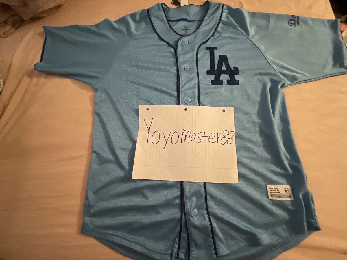 VTG Los Angeles Dodgers Dynasty Series MLB Grey Blue Jersey Men's XL