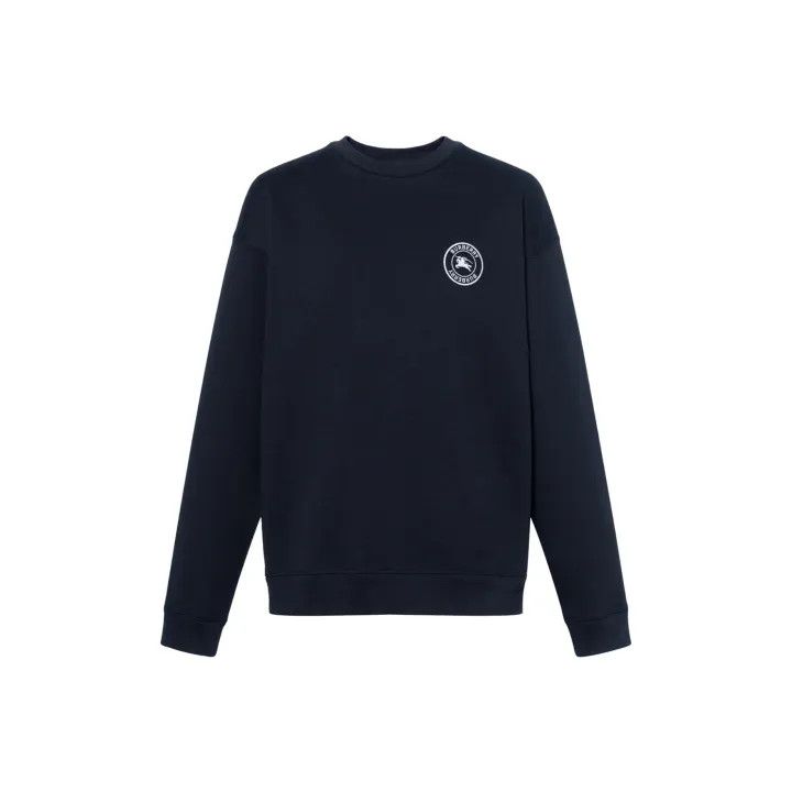 Burberry Burberry Navy Logo Print Long Sleeve Sweatshirt Size US XXL / EU 58 / 5 - 1 Thumbnail