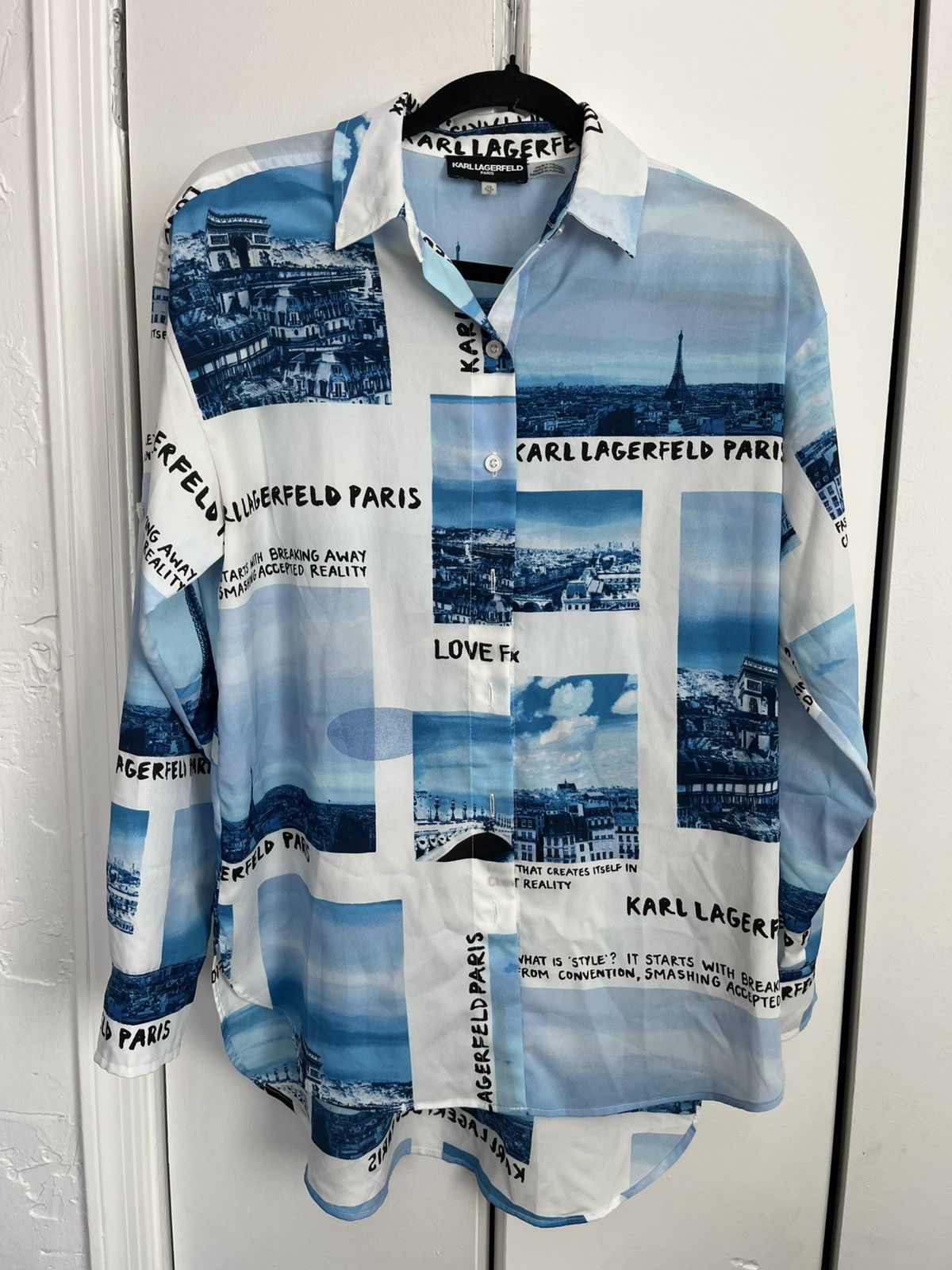 Karl Lagerfeld Karl Lagerfeld Whimsical Paris Button Down Shirt Size XS / US 0-2 / IT 36-38 - 1 Thumbnail